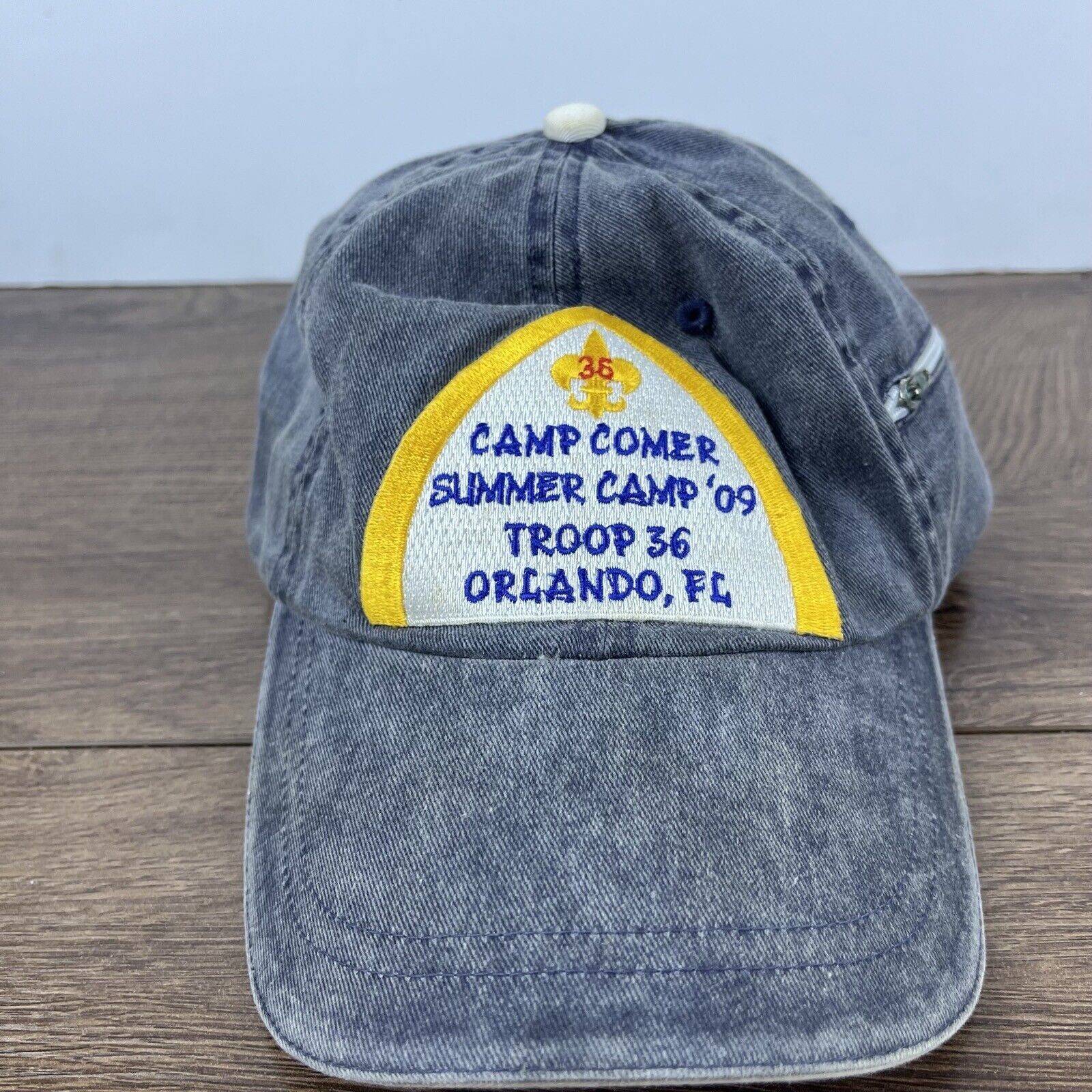 Other Camp Comer Hat Troop 36 Orlando Florida Gray Hat Adjustable Size ONE SIZE - 2 Thumbnail