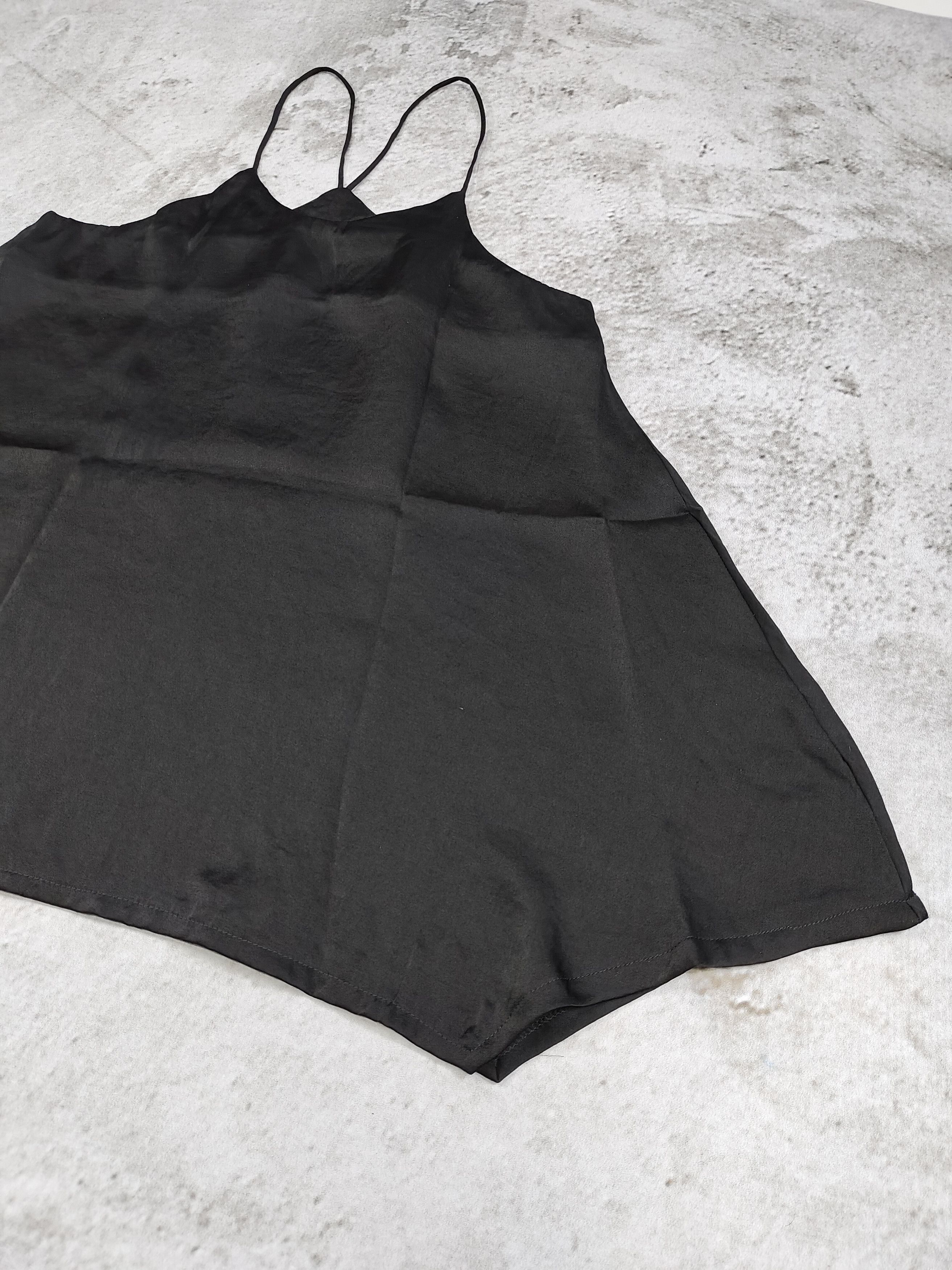Japanese Brand NICE CLAUP🇯🇵 Mori Minimalist Gothic Satin A-Line Dress Size M / US 6-8 / IT 42-44 - 6 Thumbnail