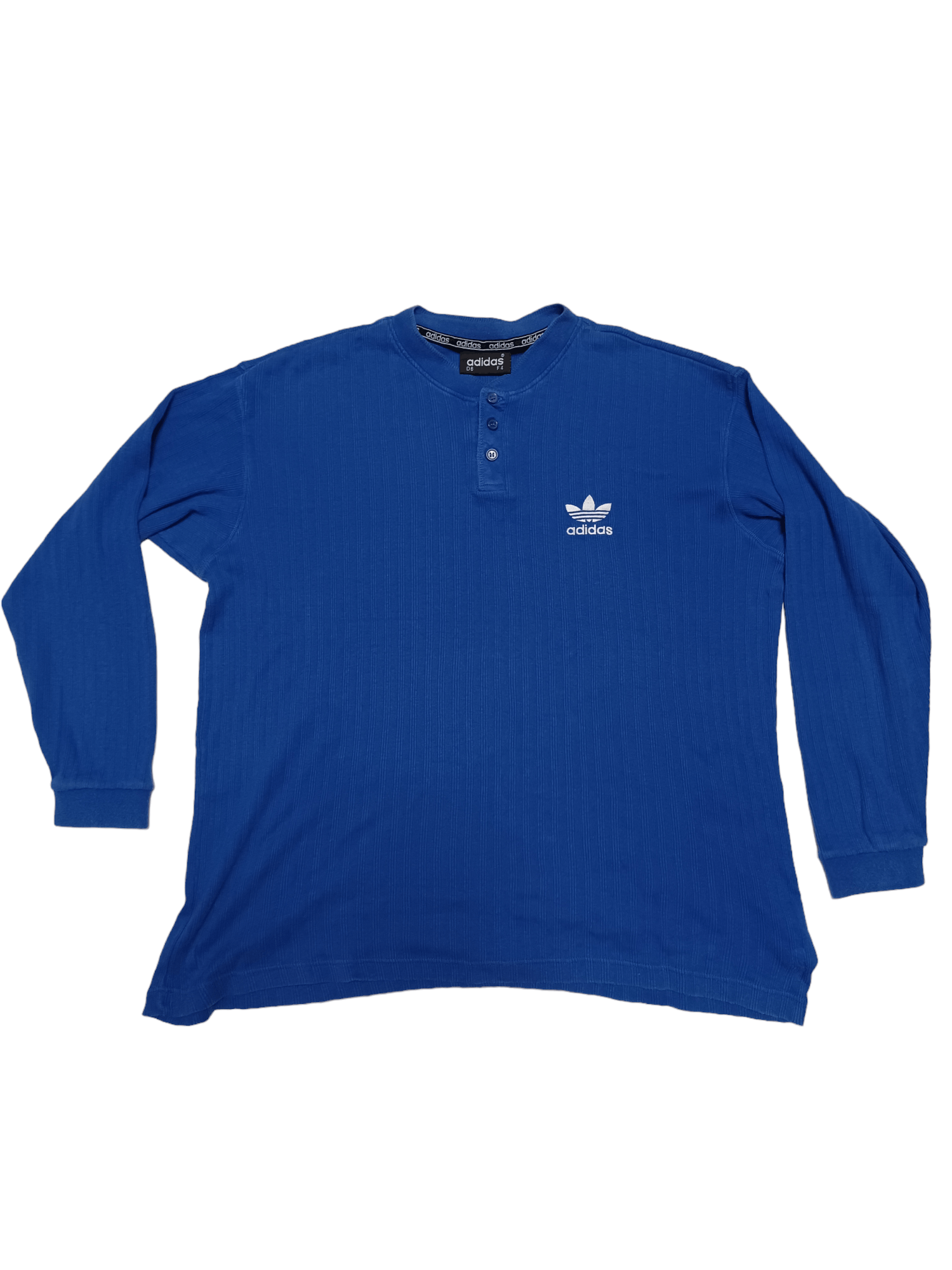 Pre-owned 1990x Clothing X Adidas 80's Or Early 90's Made In Greece Longsleeve In Blue