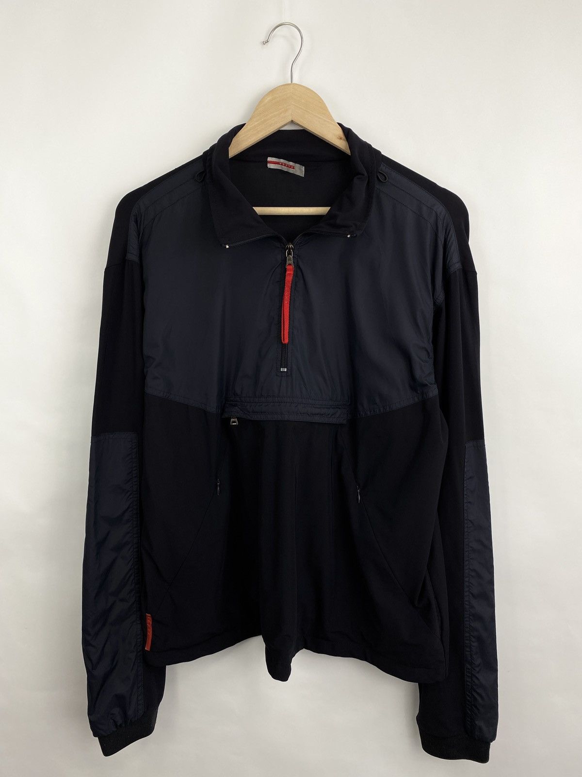 Prada × Vintage 🇮🇹 Vintage 90s Prada Nylon Anorak Jacket Rare Retro Hype Y2K Size US L / EU 52-54 / 3 - 3 Thumbnail