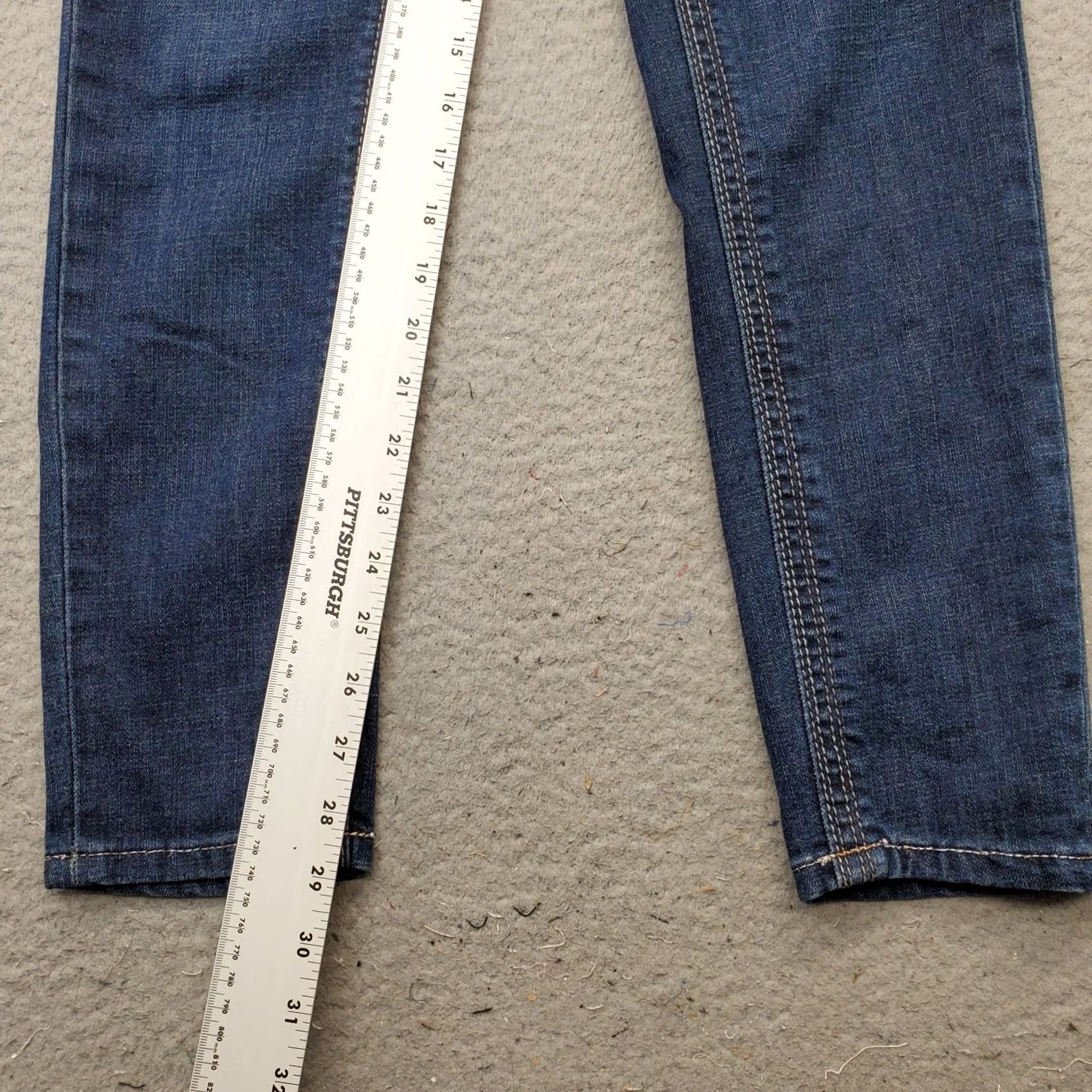 Vintage Seven7 Womens Crop Skinny Jeans Jeans Blue Medium Wash Mid Rise 4 Size 27" / US 4 / IT 40 - 4 Thumbnail