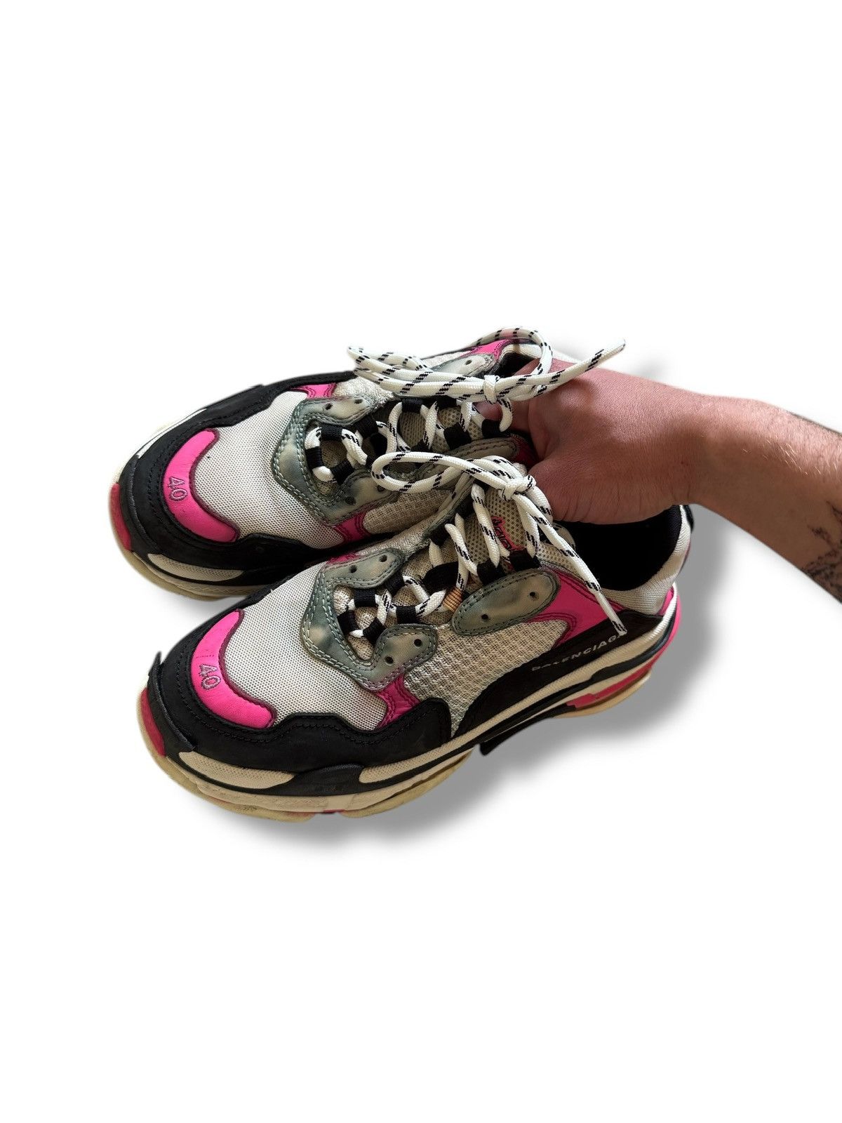 Balenciaga Balenciaga Triple S Pink Size US 7 / EU 40 - 4 Thumbnail