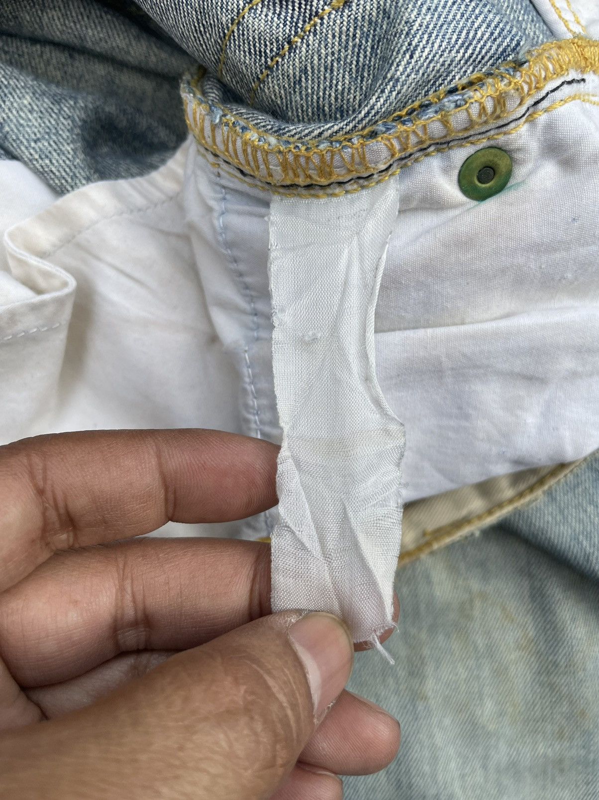 FCUK FCUK Faded & Distresed Denim Size US 33 - 17 Thumbnail