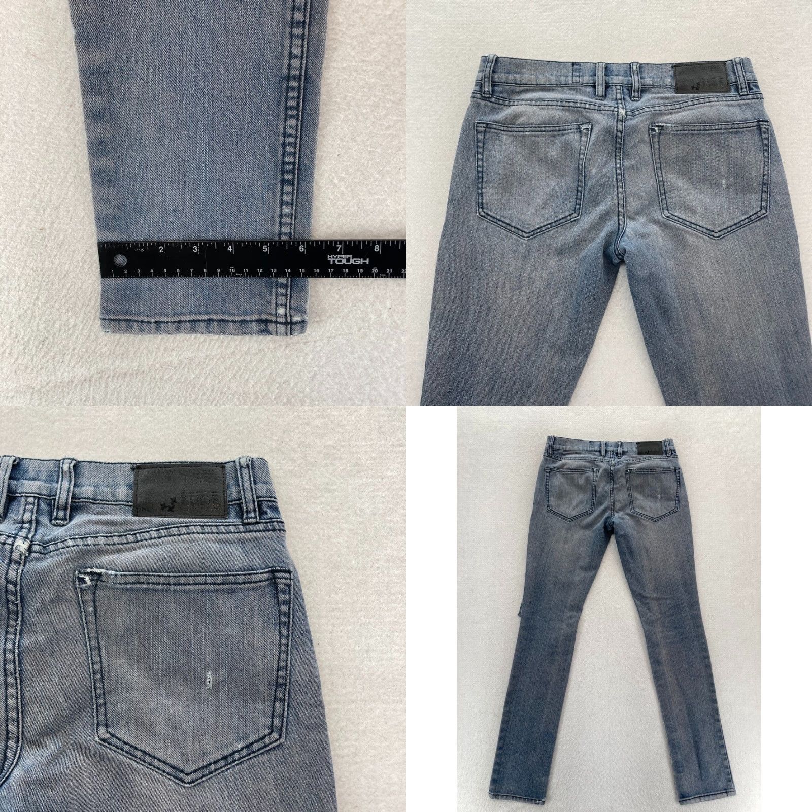 Vintage Rude Skinny Jeans Mens 30x34 Medium Wash Blue Stretch Denim Button Fly Emo Jeans Category: Jeans Size US 30 / EU 46 - 9 Thumbnail