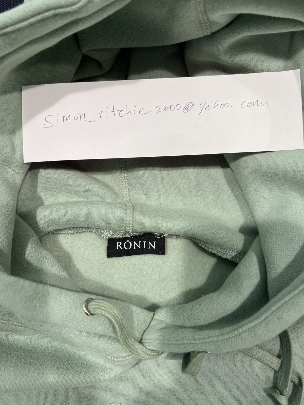 Ronin Division Ronin Division tonal embroidered hoodie, XL mint green Size US XL / EU 56 / 4 - 2 Thumbnail