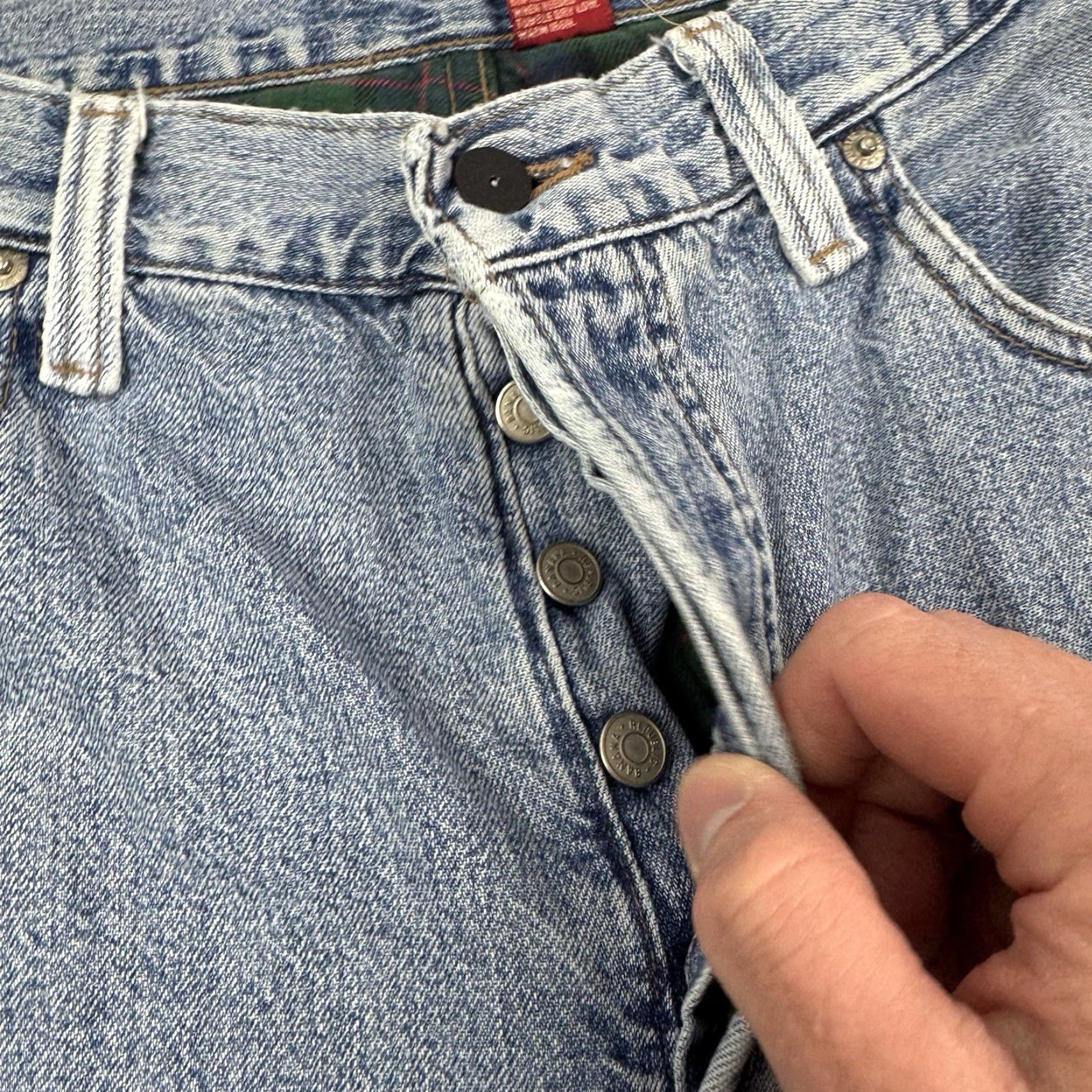 Banana Republic VINTAGE Banana Republic Jeans Men 36x33 Button Fly Lined Flannel Blue 90s USA Outdoor Straight Size US 36 / EU 52 - 7 Thumbnail