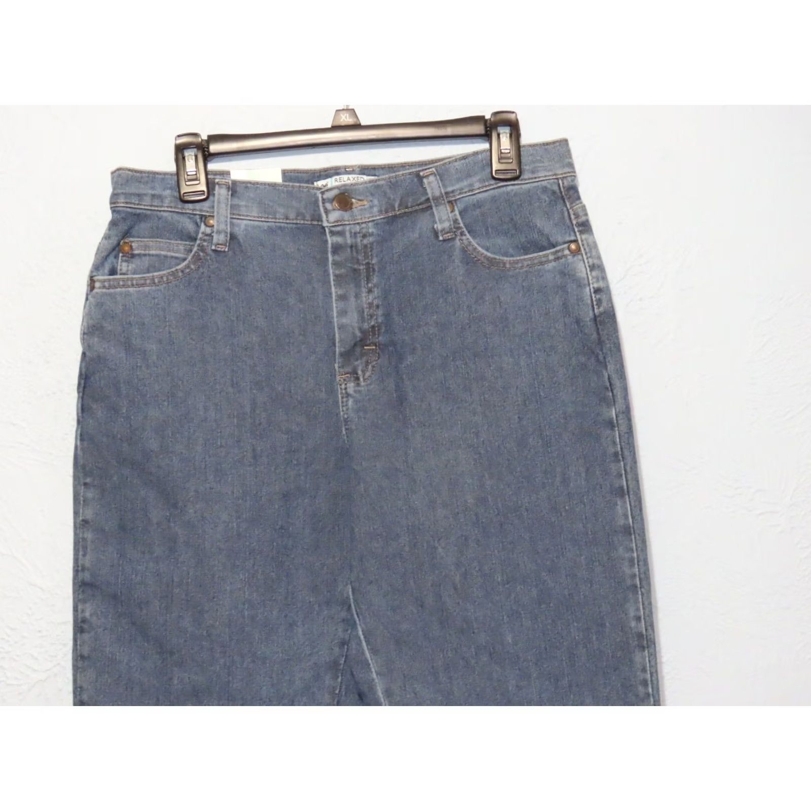 Lee READ Lee Women's 10 Jeans Relaxed Fit Straight Leg NWT Blue Denim 29in Inseam Moderate Wash Stretch Regular Size 10 Size 32" / US 10 / IT 46 - 3 Thumbnail