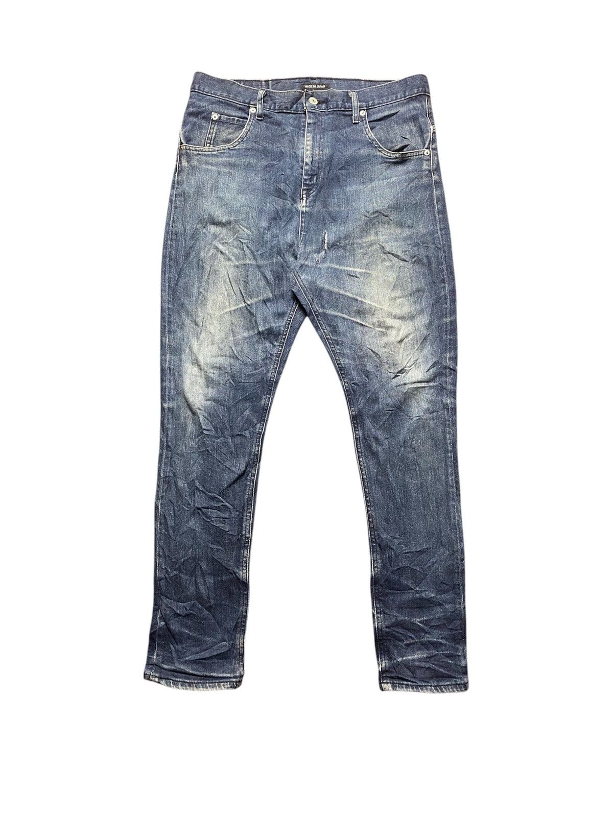 Beams Plus × Hysteric Glamour × Japanese Brand Vintage Beams Co Ltd Faded Distress Skinny Jeans Size US 32 / EU 48 - 1 Thumbnail