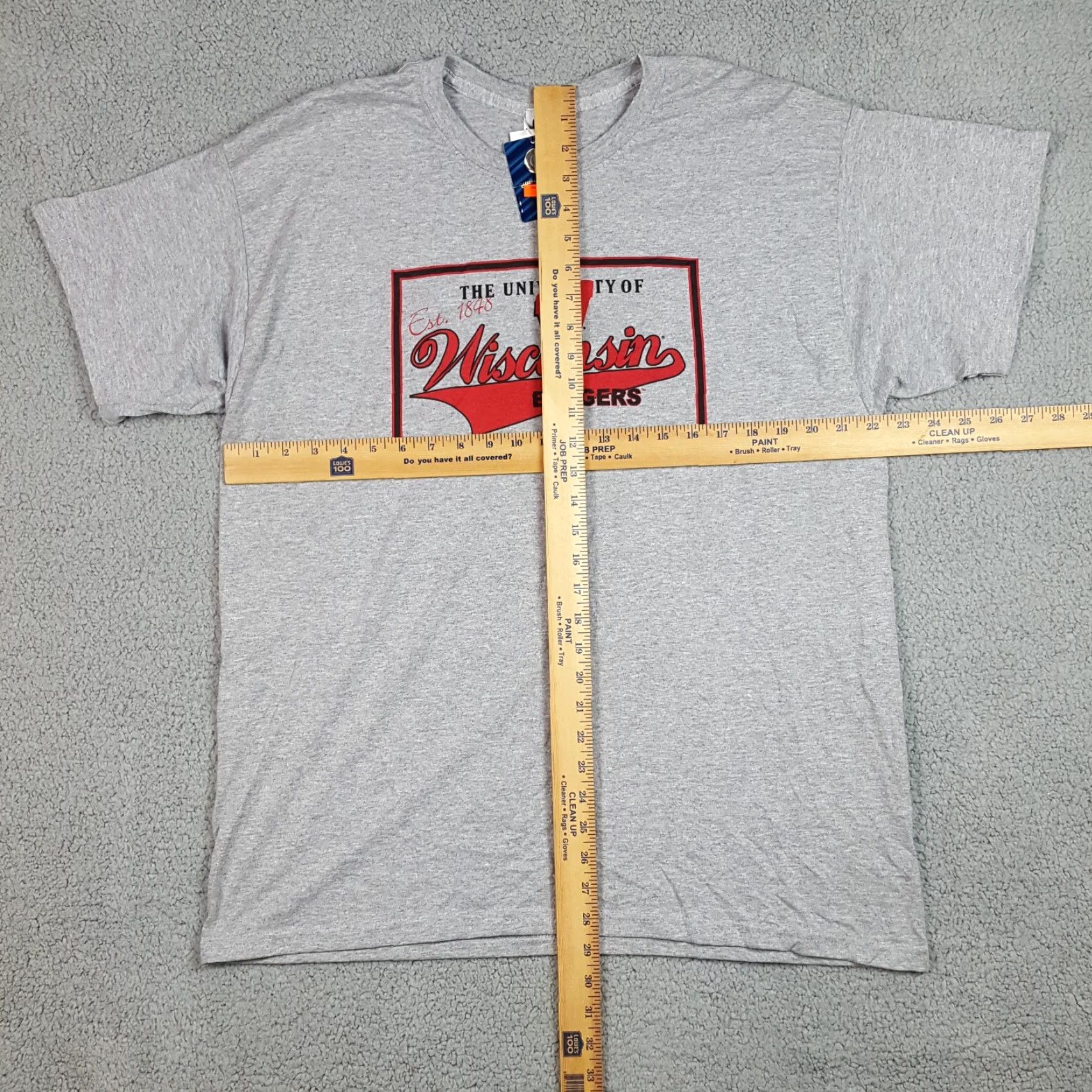 NCAA VINTAGE Spike Sports Wisconsin Badgers NCAA Football T-Shirt Men's XL Gray Retro 90s Size US XL / EU 56 / 4 - 4 Thumbnail