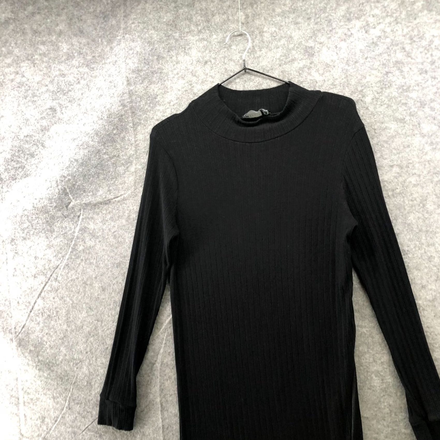 Asos ASOS Long Sleeve Ribbed Maxi T Shirt Dress Womens 4 Black Mock Neck Jersey Dress Maxi Shirt Womens 4 Black Mock Neck Jersey Vestigible? Size S / US 4 / IT 40 - 3 Thumbnail