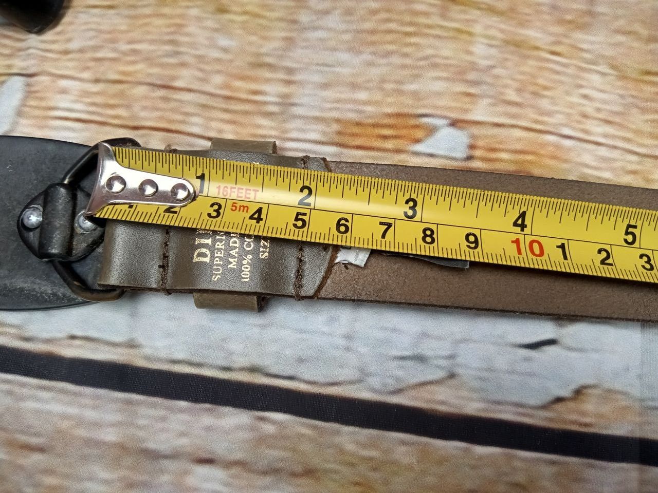 Diesel Vintage Diesel Leather Belt Mohawk Buckle Khaki Size 105/42 Size ONE SIZE - 10 Thumbnail