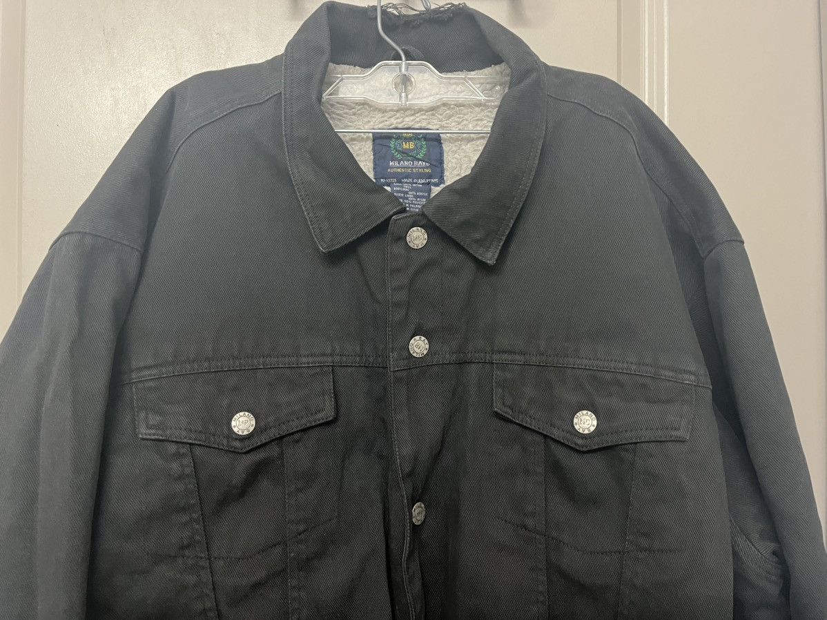 La Milano Rare Vintage Milano Bay Fleece Denim Jacket- XL. Size US XL / EU 56 / 4 - 2 Thumbnail