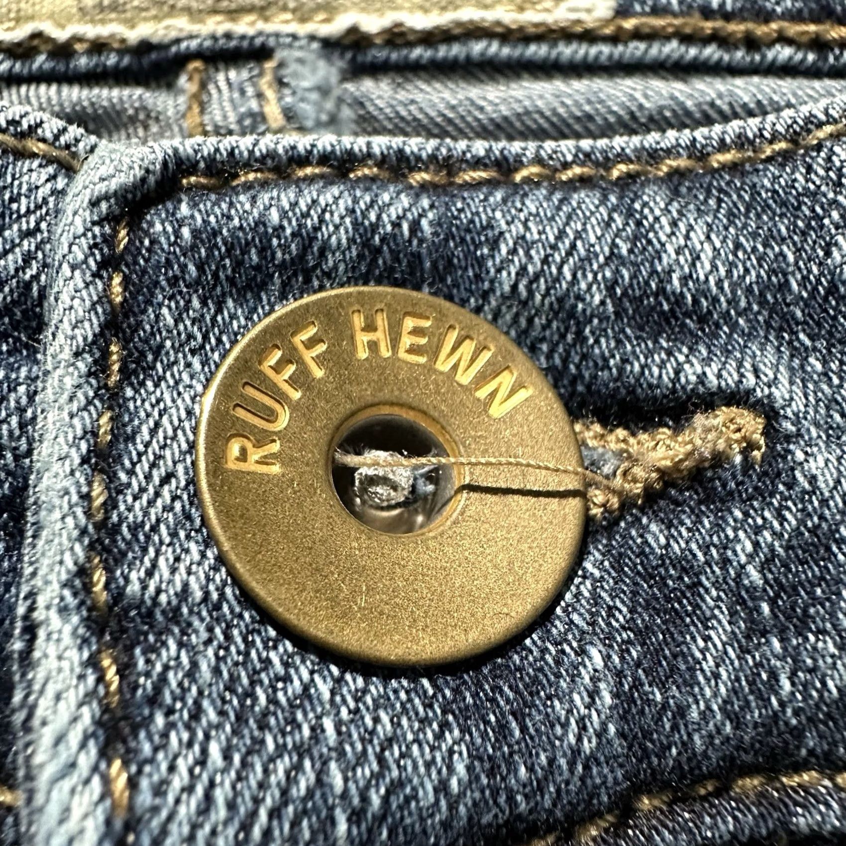 Denime Ruff Hewn Jeans Womens 16W Blue Denim Bootcut Stretch EUC Regular 5-Pocket Rise High Inseam 28in 36in Waist Plus Sized Girls? Size 38" / US 16 / IT 52 - 3 Thumbnail