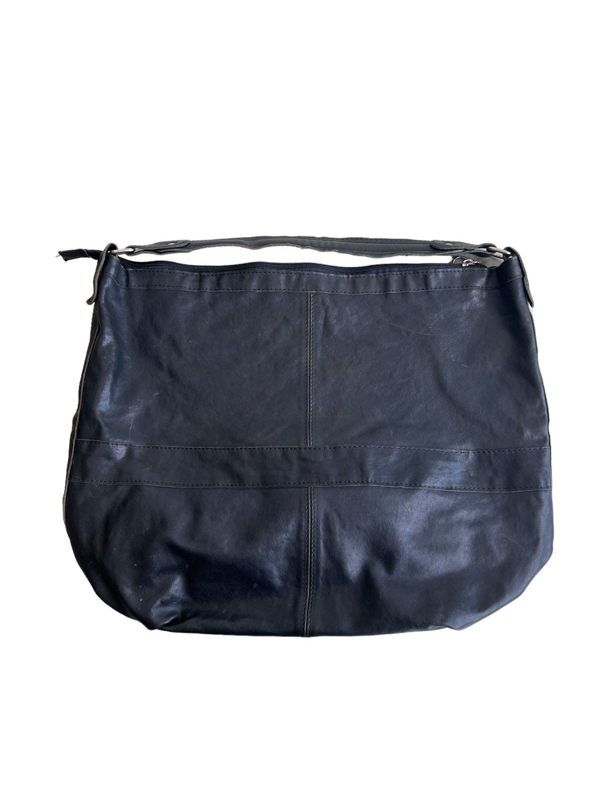 Genuine Leather 90s 🇮🇹 Made Genuine Lamb Leather Large Hobo Crossbody Bag Size ONE SIZE - 3 Thumbnail
