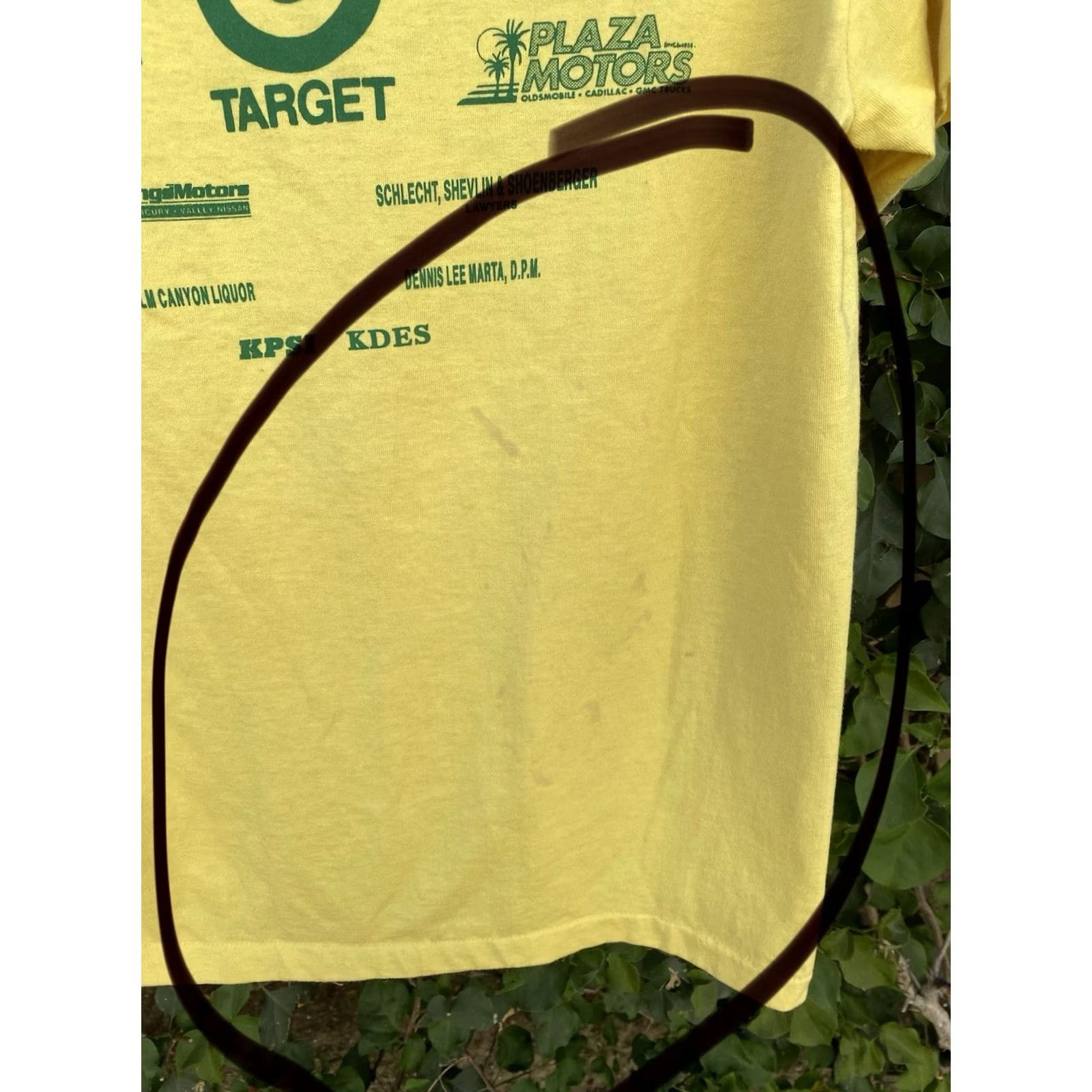 Hanes VINTAGE Hanes 10K Race T Shirt Kiwanis Club Palm Springs M Crew Neck Short Sleeve Yellow 1996 50/50 Graphic Print Mens Size US M / EU 48-50 / 2 - 7 Thumbnail