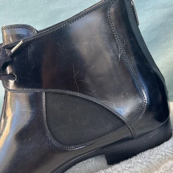 Mezlan EUC Mezlan Affleck Genuine Calfskin Back Zipper Boots Black Size US 10.5 / EU 43-44 - 3 Thumbnail