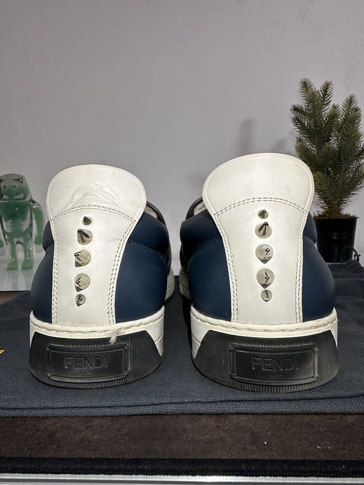 Fendi Grey Monster Sneakers Size US 11.5 / EU 44-45 - 4 Thumbnail