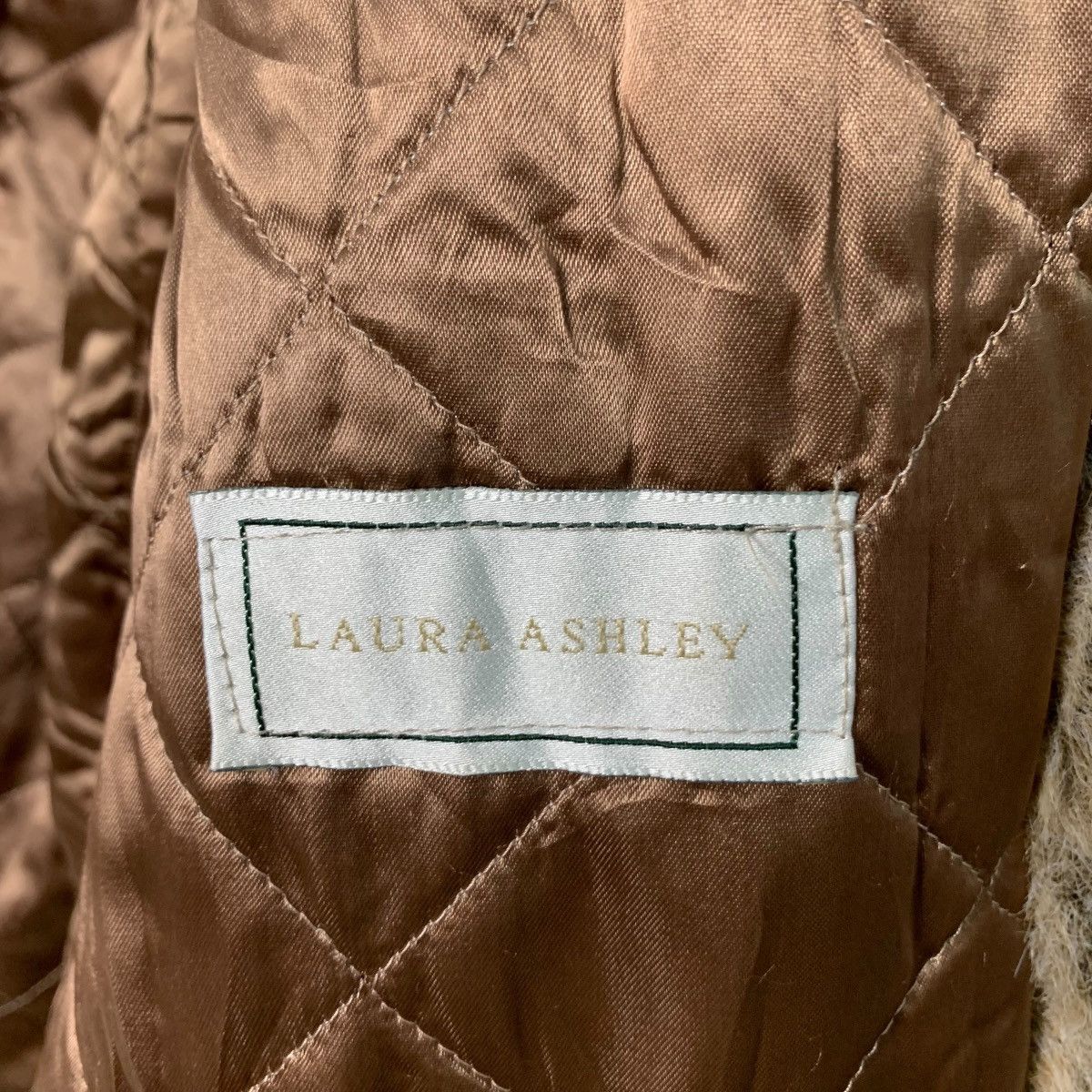 Laura Ashley LAURA ASHLEY Faux Fur Lining Belted Cotton Coat #2671-C120 Size S / US 4 / IT 40 - 15 Thumbnail