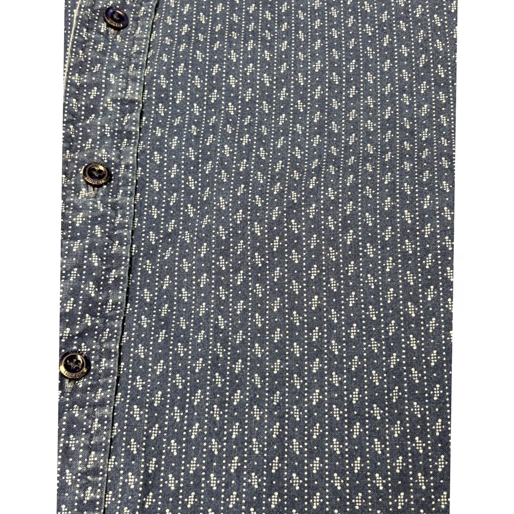 Polo Ralph Lauren Polo Ralph Lauren Mens Slim Fit Indigo Blue Micro Dot Cotton Button Up Shirt L Size US L / EU 52-54 / 3 - 2 Thumbnail