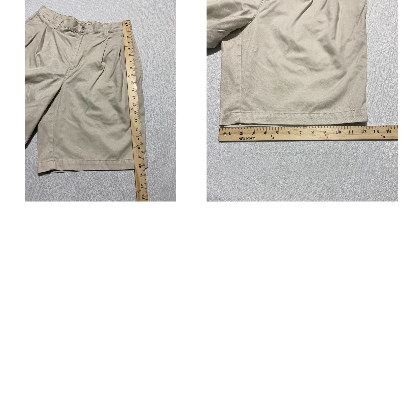 Cherokee VINTAGE Cherokee Khakis Pleated Chino Shorts Mens Size 32 Beige Casual Size US 32 / EU 48 - 8 Thumbnail