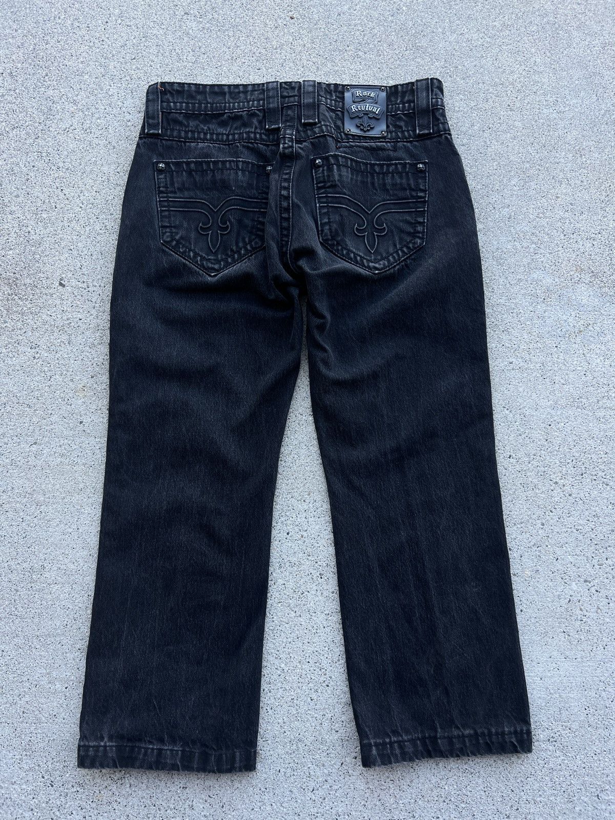 Rock Revival Black Rock Revival “Johnny” Relax Straight Fit Denim Jeans Size US 33 - 2 Thumbnail