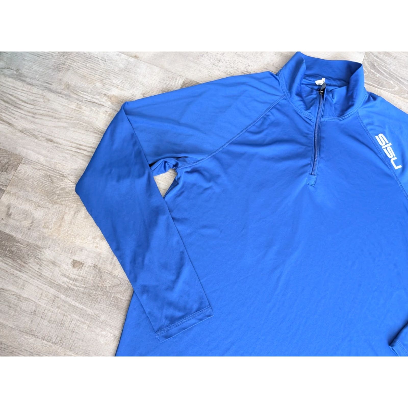 Alo ALO SISU Quarter Zip Shirt Mens XL Blue Pullover 1/4 Zip All Seasons Breathable Logo 29.5in 44 Chest Casual Sports Golf Hiking Yoga Mens Size US XL / EU 56 / 4 - 4 Thumbnail