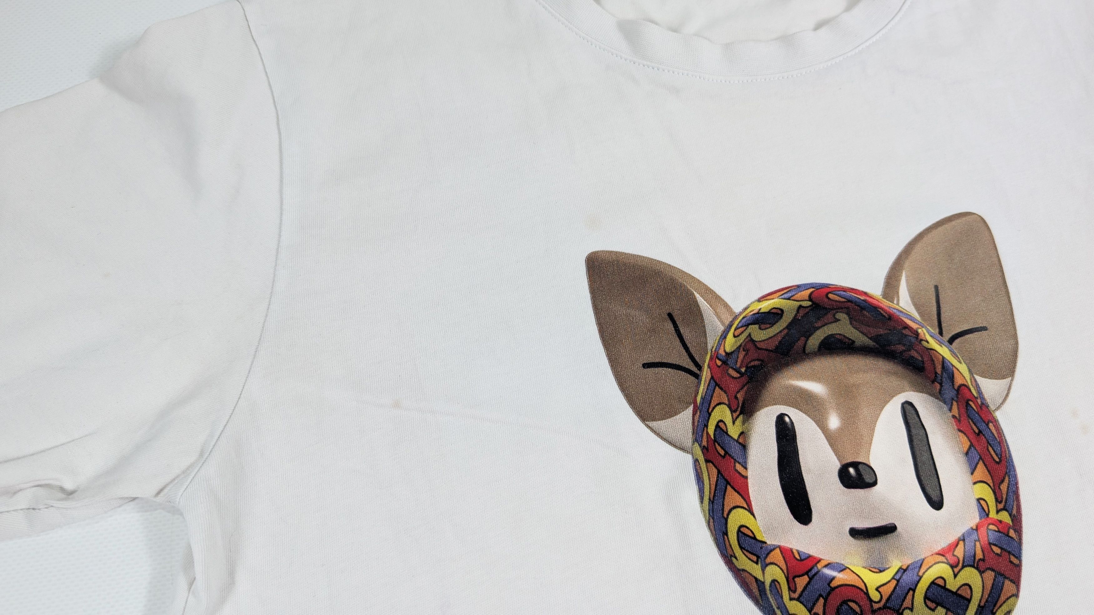 Burberry Burberry Deer Print White Cotton T-Shirt Size S Size US S / EU 44-46 / 1 - 6 Thumbnail