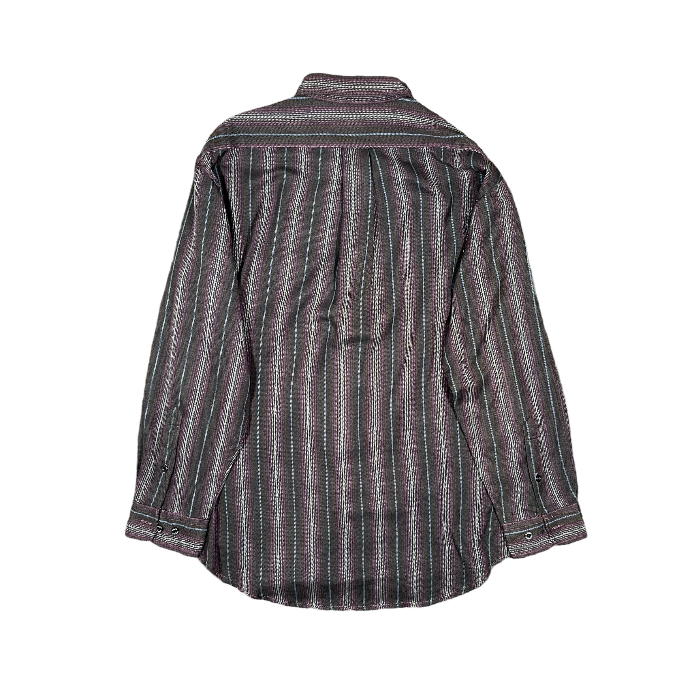 Kansai Yamamoto Kansai Yamamoto Homme 1990s Striped Button Up Shirt Size US L / EU 52-54 / 3 - 4 Thumbnail
