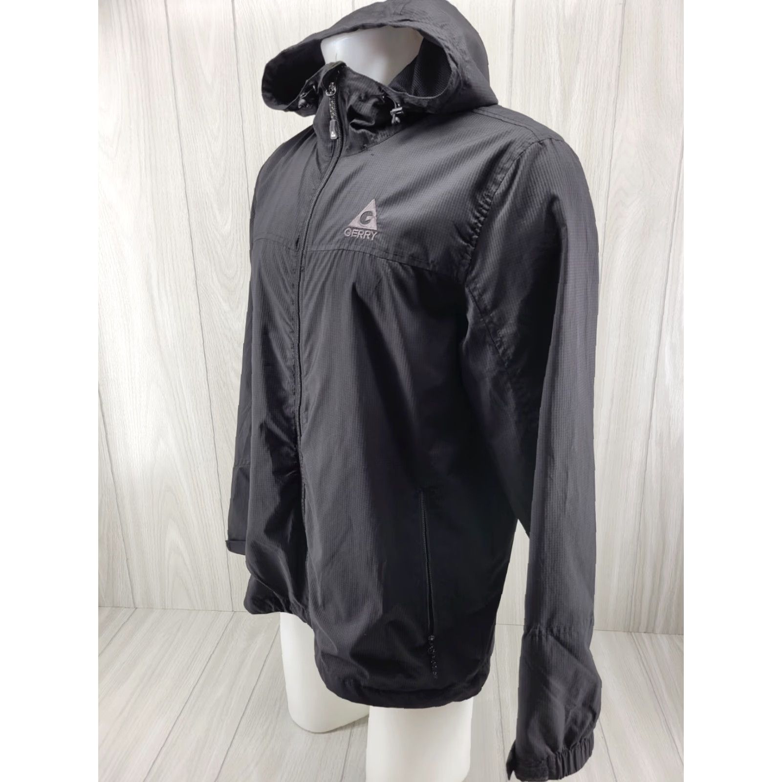 Vintage Gerry Jacket Hooded Windbreaker Men’s Black Medium Size US M / EU 48-50 / 2 - 2 Thumbnail