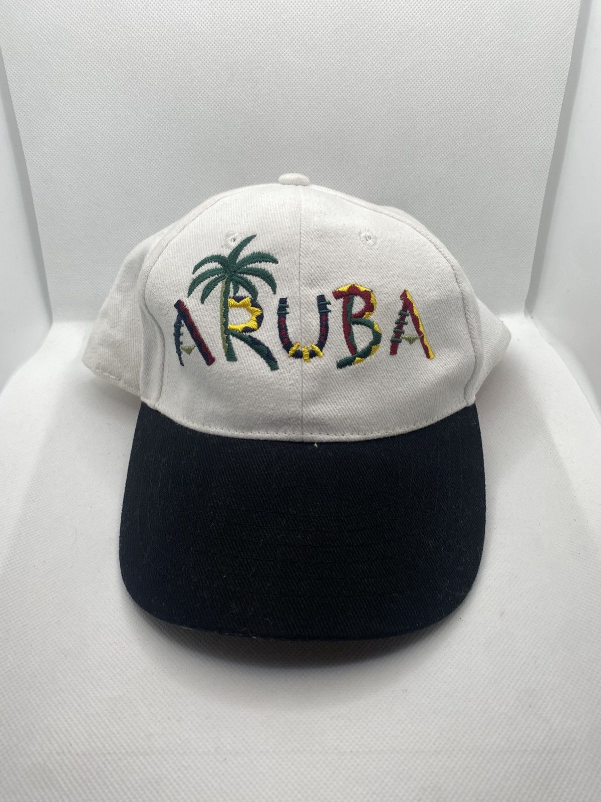 Other ARUBA White and Black Baseball Cap with Colorful Embroidery Size ONE SIZE - 1 Thumbnail