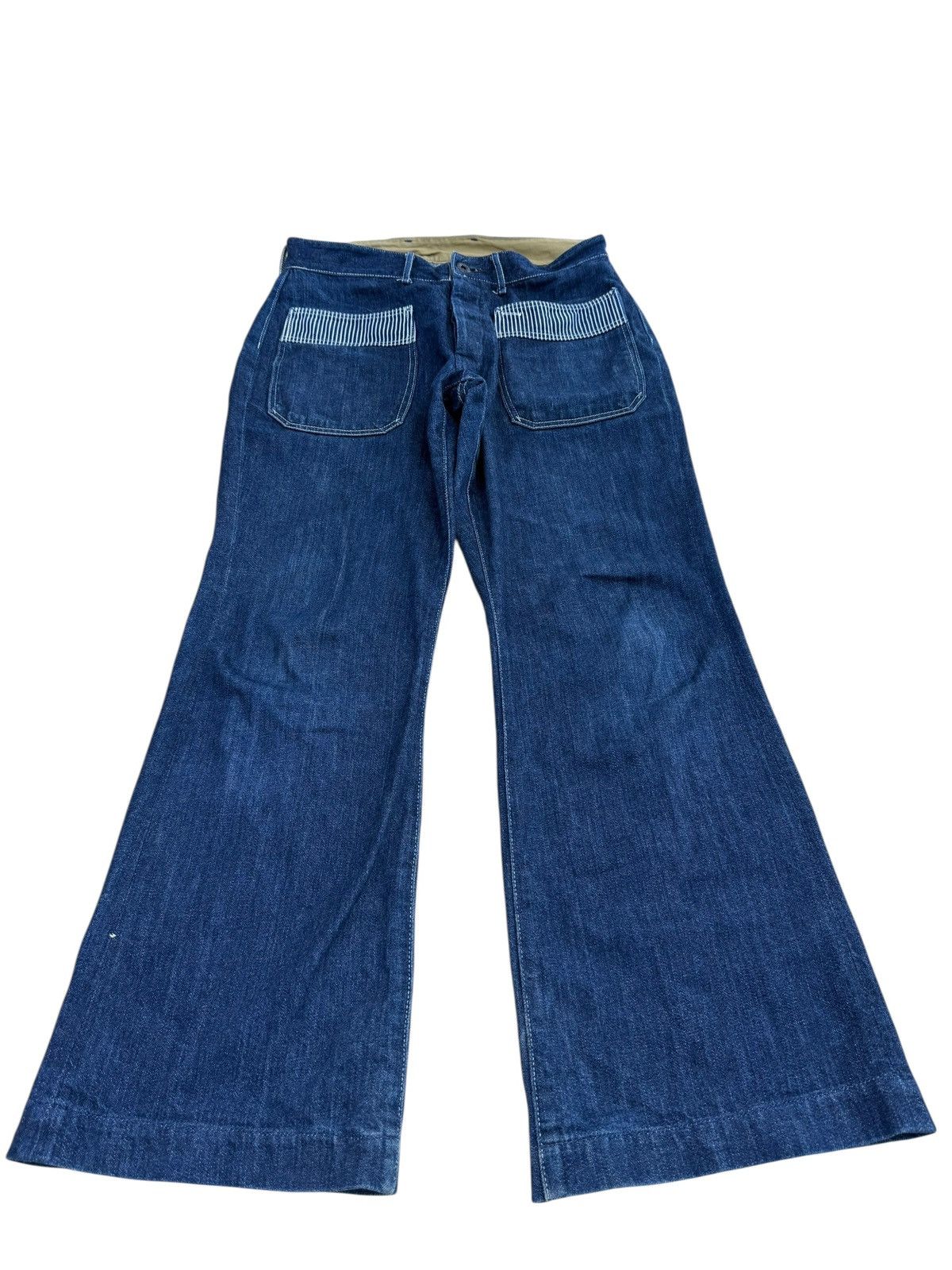 Kapital Rare‼️ Kapital Bush Pant Blue Wash Flaire Jeans Size US 30 / EU 46 - 1 Thumbnail