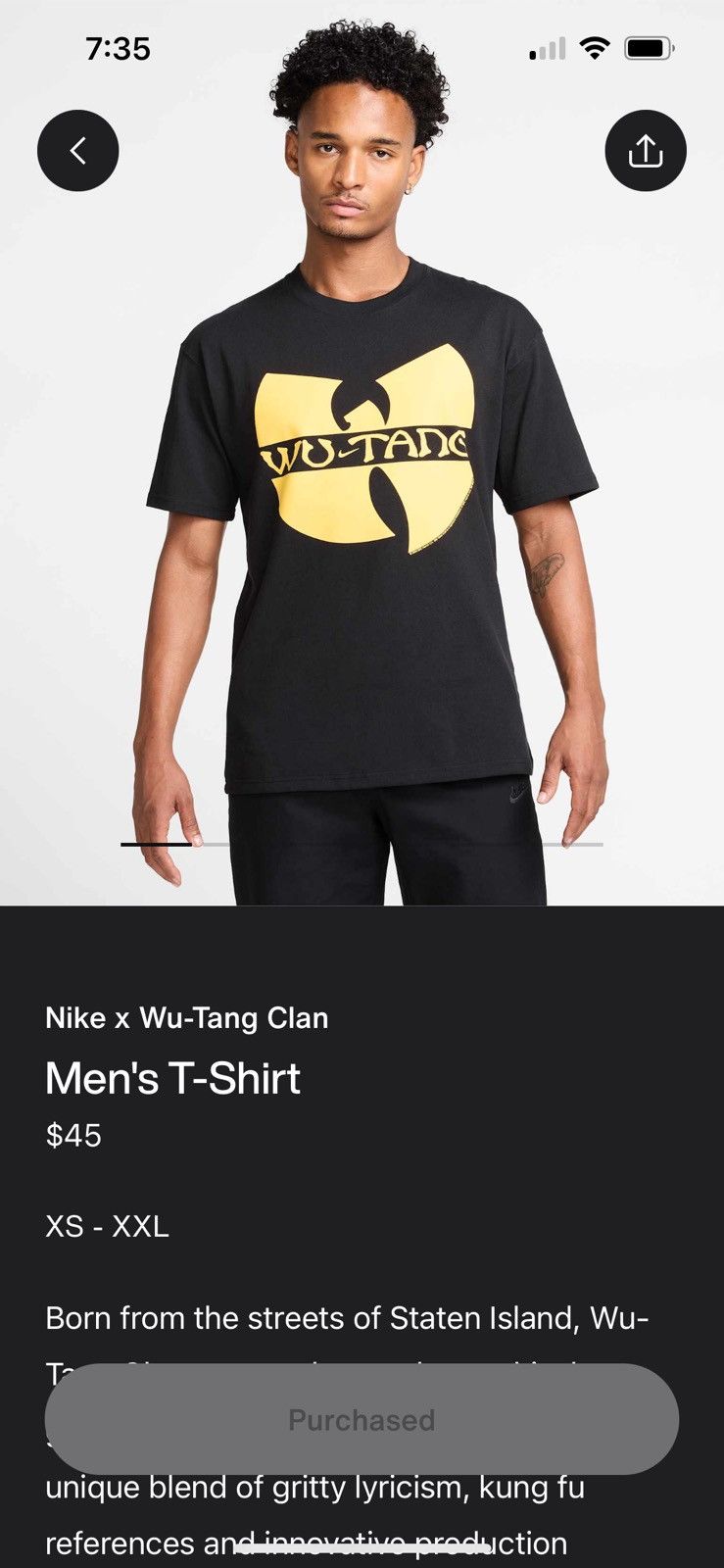 ☆ NIKE x Wu-Tang Clan コラボTシャツ ☆ Nike x Wu-Tang Clan 'Men's T-Shirt' (IF2343-010) Release