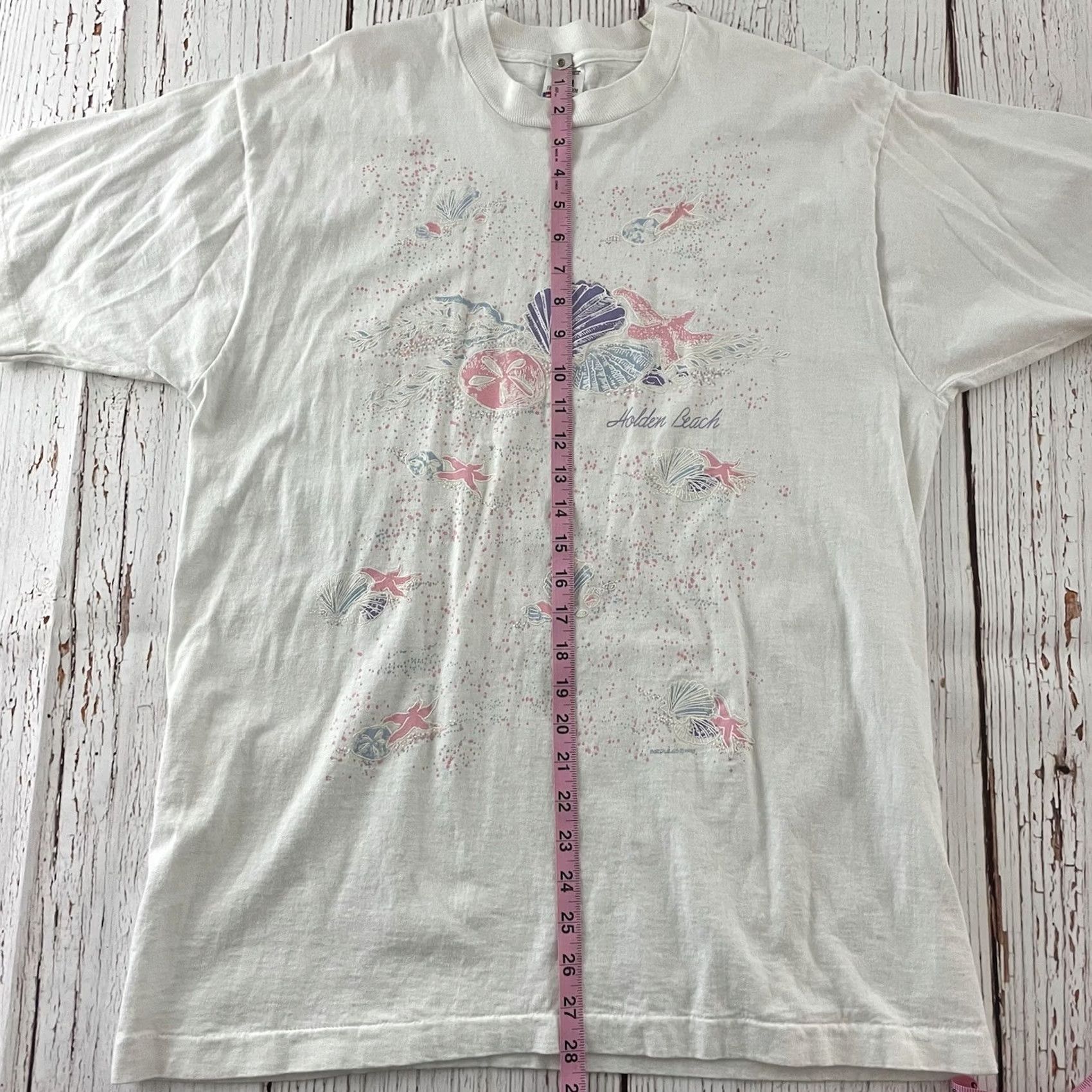 Fruit Of The Loom VINTAGE Holden Beach T-Shirt Men XL White Short Sleeve Stitch FOTL 1990s Beach Theme Shirt Mens Size US XL / EU 56 / 4 - 6 Thumbnail