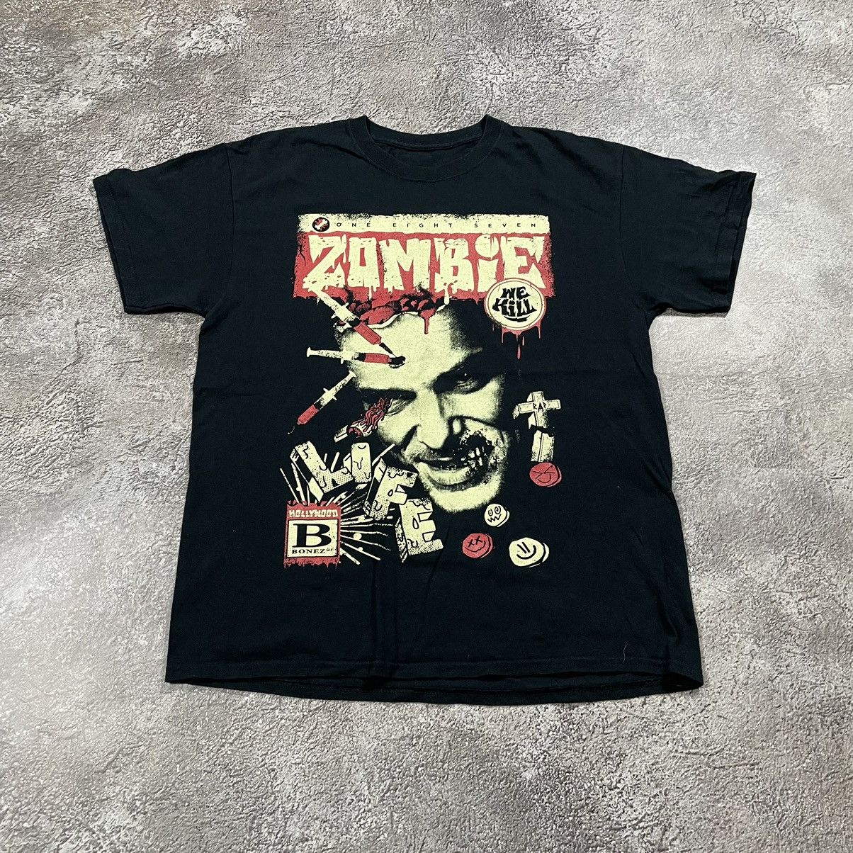 Band Tees Vintage Y2K ZOMBIE FACE ABSTRACT ANGRY HORROR XL Size US XL / EU 56 / 4 - 2 Thumbnail