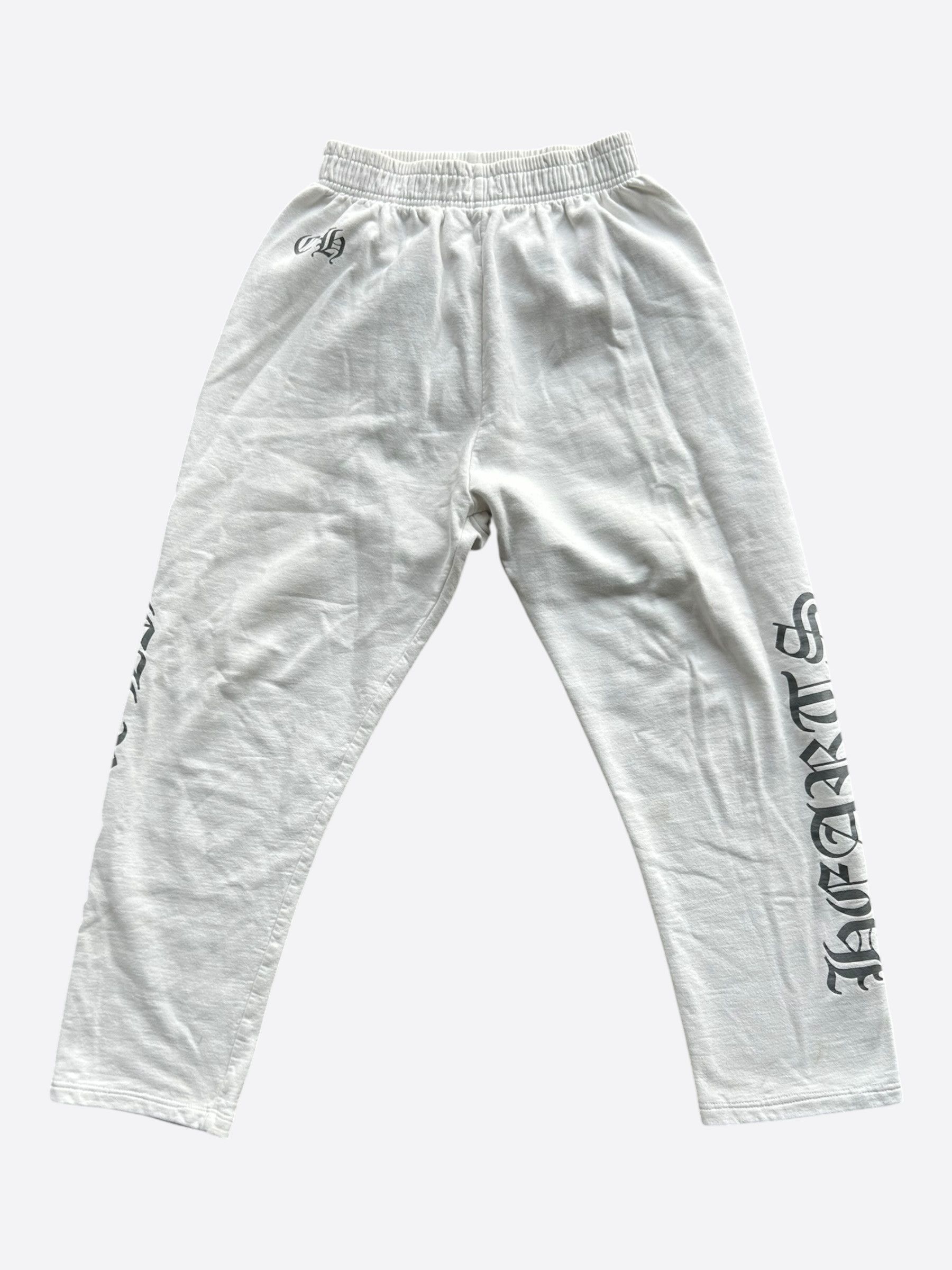 Chrome Hearts Chrome Hearts White & Grey Logo Sweatpants Size US 30 / EU 46 - 1 Thumbnail