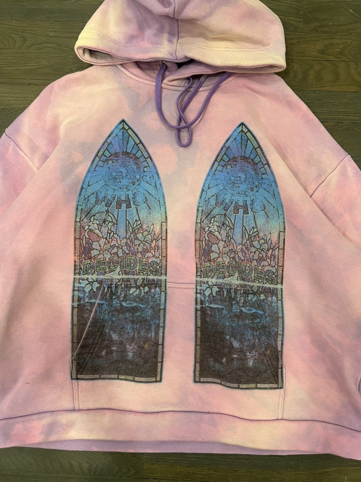 Who Decides War Pink stained glass motif hoodie Size US M / EU 48-50 / 2 - 2 Thumbnail