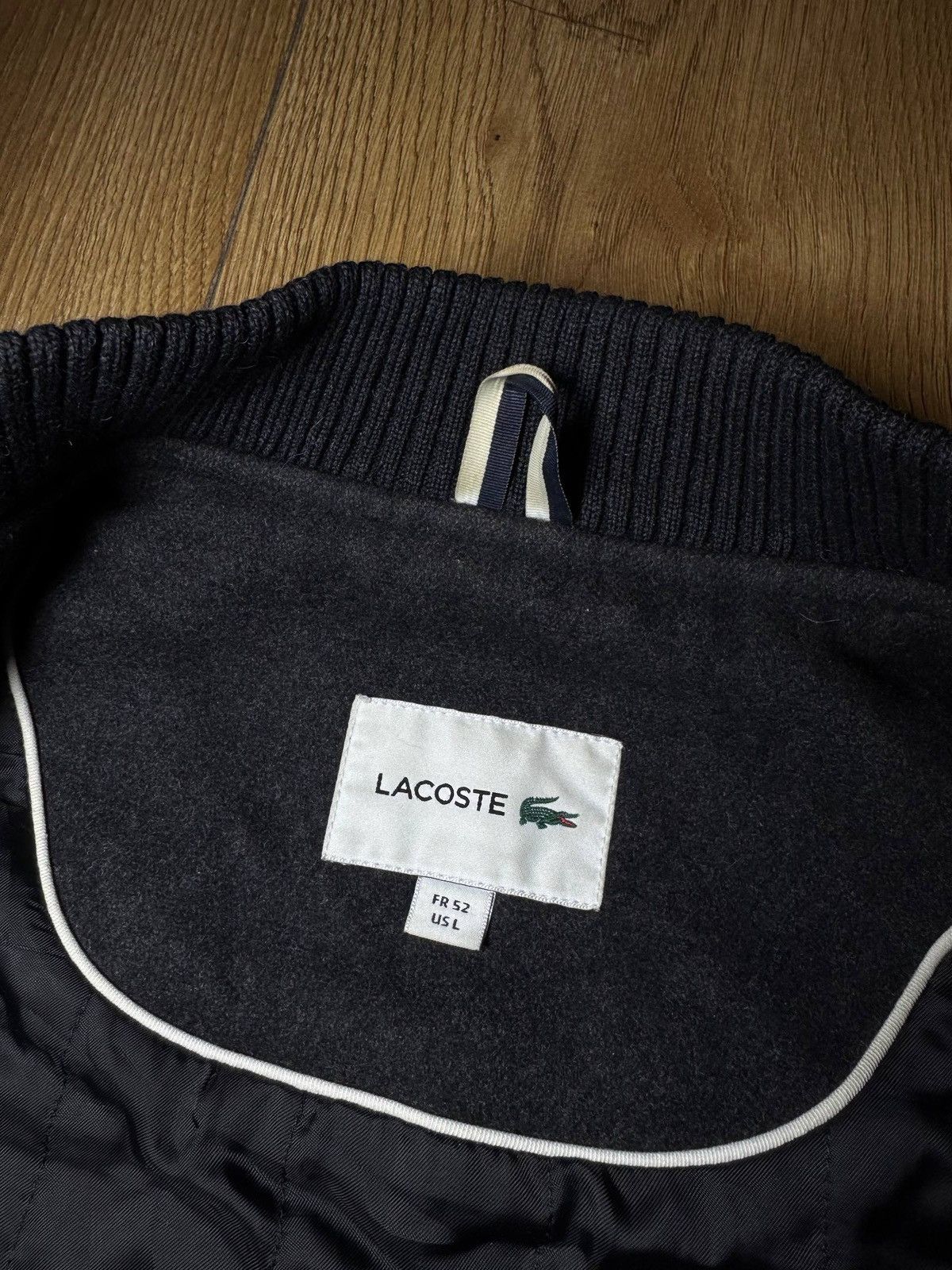Lacoste Men`s Lacoste Rare Wool Winter Bomber Jacket Size L Size US L / EU 52-54 / 3 - 17 Thumbnail
