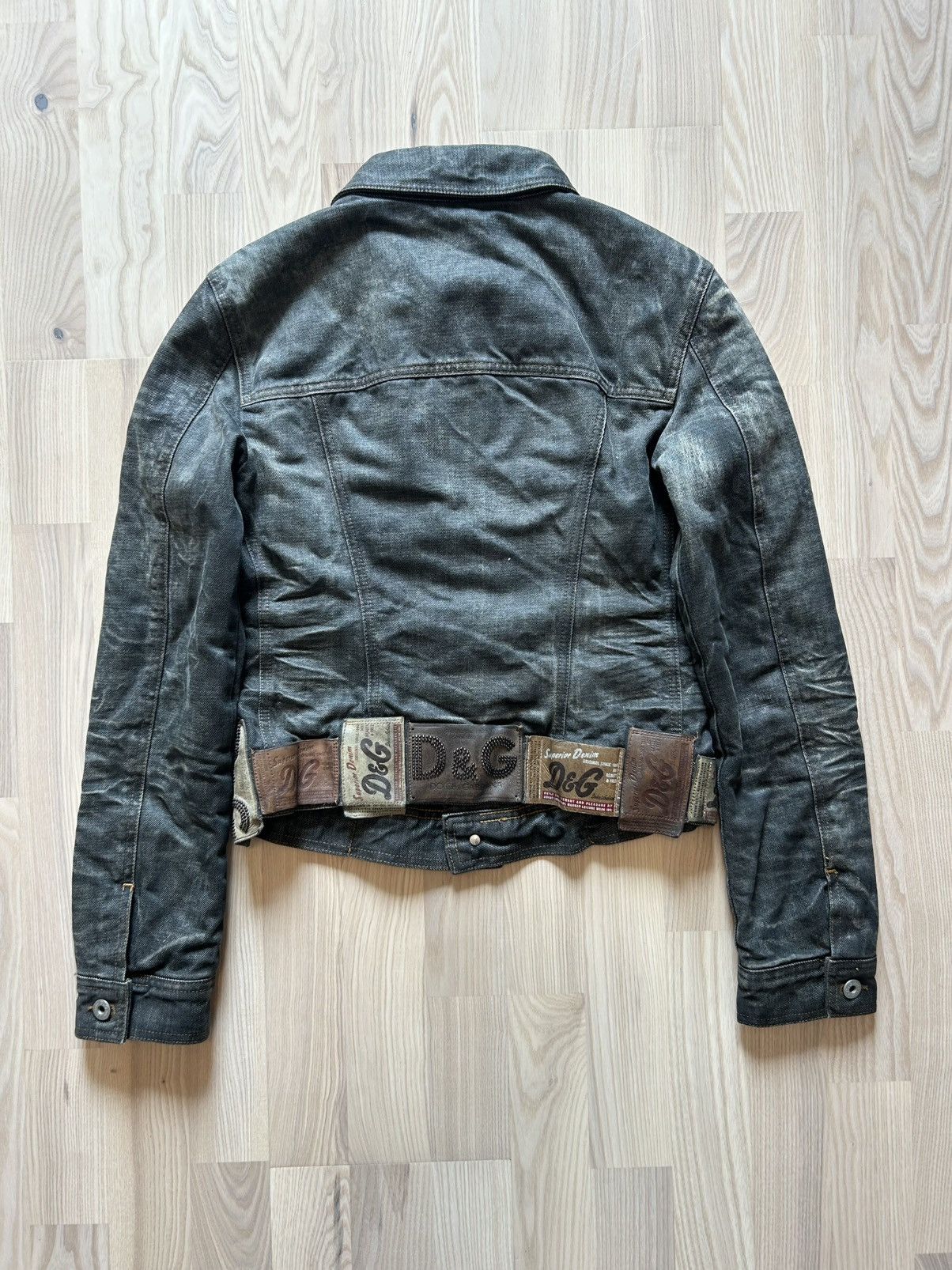 Dolce & Gabbana Dolce & Gabbana AW2003 Archive Cropped Waxed Denim Jacket Size S / US 4 / IT 40 - 2 Thumbnail
