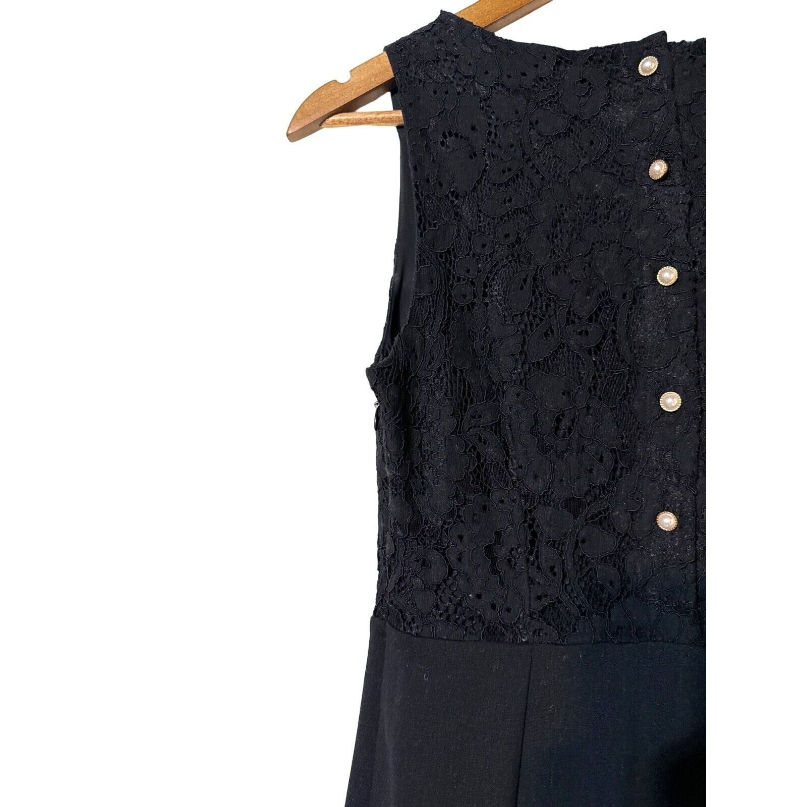 Nicole Miller Nicole Miller Dress Womens 4 Lace Bodice Back Pearl Button Size S / US 4 / IT 40 - 4 Thumbnail