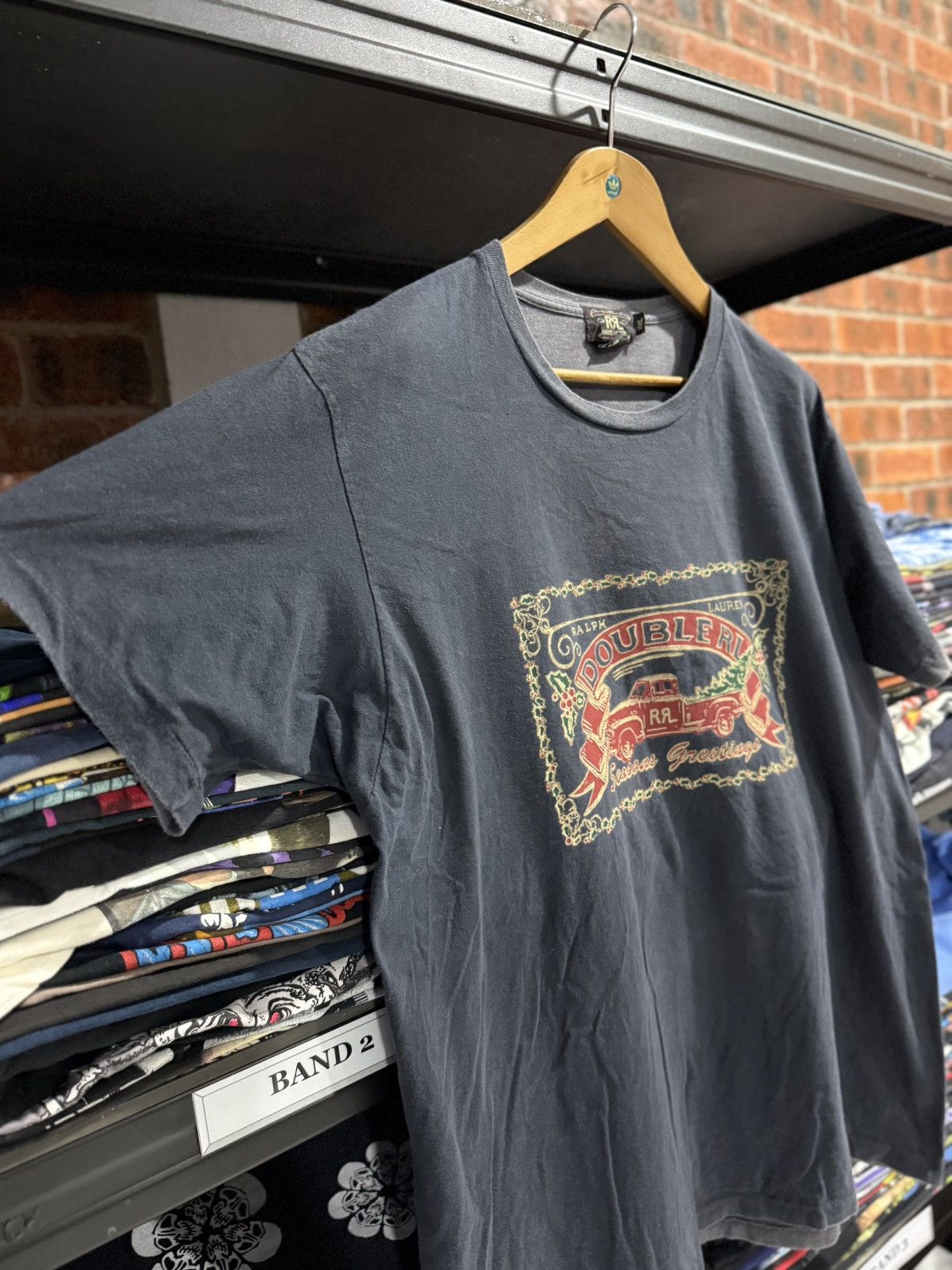 Polo Ralph Lauren × RRL Ralph Lauren × Vintage Thrashed Vintage Double RL Ralph Lauren Sun Faded RRL Tee Size US XXL / EU 58 / 5 - 7 Thumbnail