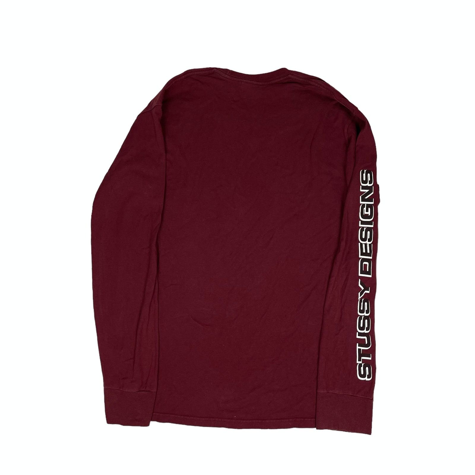Stussy Stussy Men Maroon Cotton Long Sleeve Pullover T-Shirt Medium Size US M / EU 48-50 / 2 - 7 Thumbnail