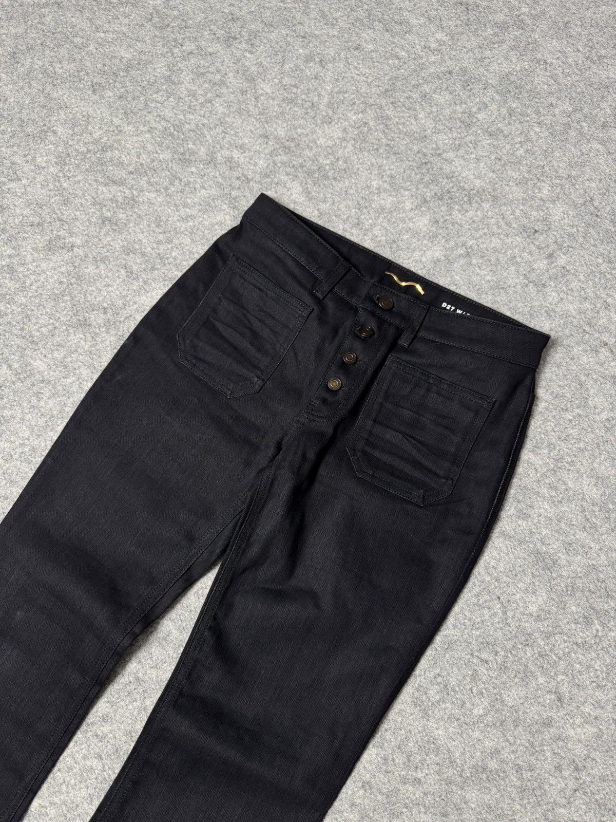 Saint Laurent Paris Saint Laurent Paris Used Black HW D27 Flared Denim Size 26" / US 2 / IT 38 - 4 Thumbnail