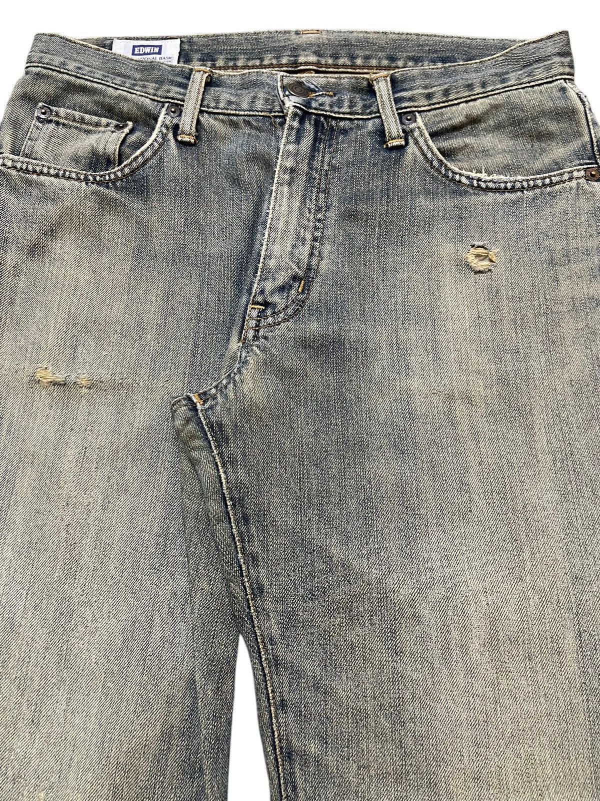 Edwin Vintage Edwin Faded Wash Distressed Loose Jeans Size US 32 / EU 48 - 4 Thumbnail