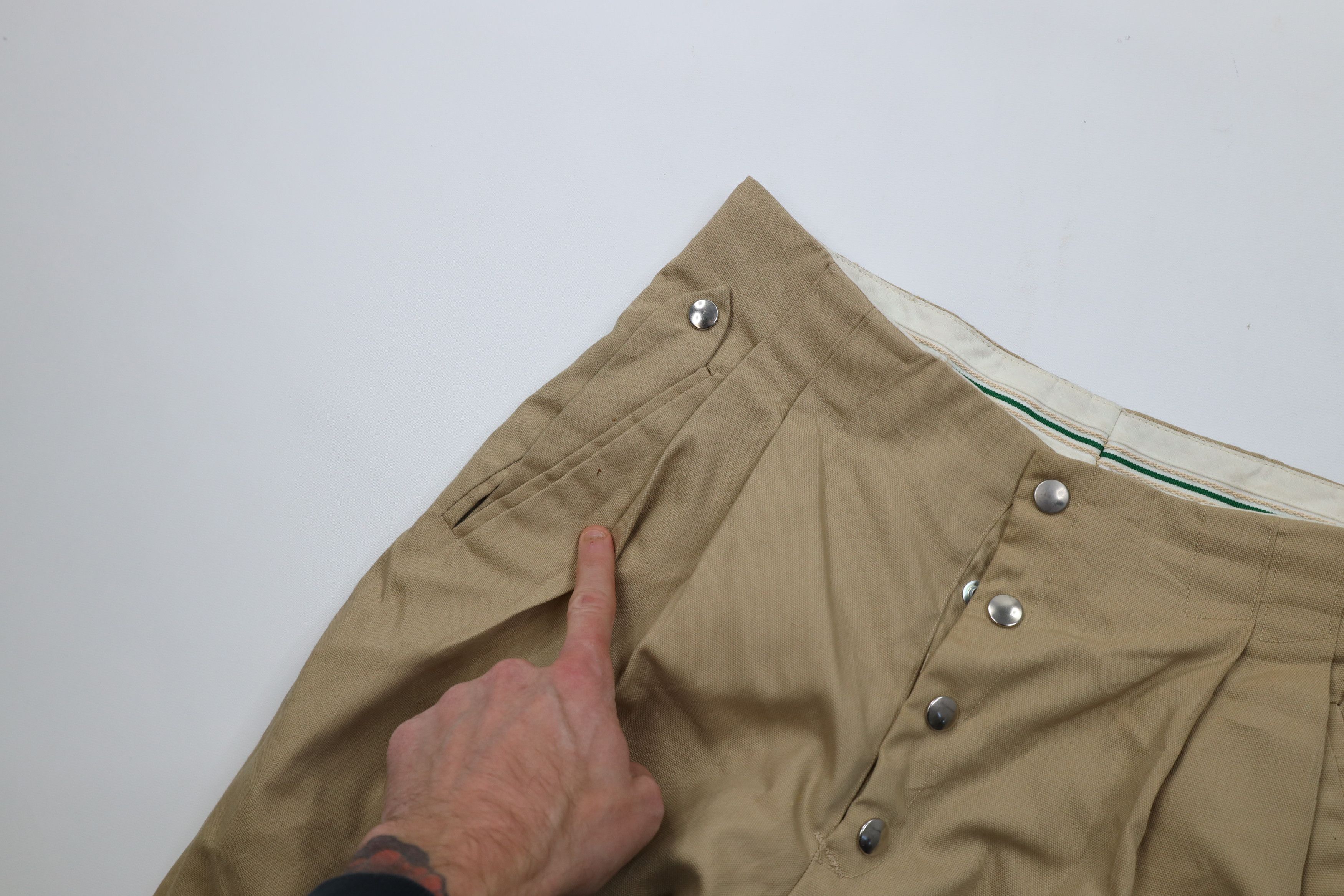 Vintage Vintage 90s Streetwear Custom Made Snap Button Chino Pants Size US 30 / EU 46 - 6 Thumbnail