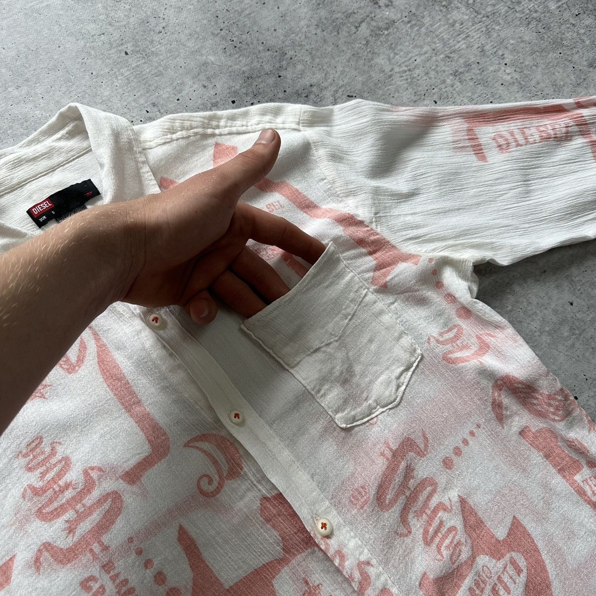 Diesel Vintage Diesel Inside Out Avandgard Style Shirt White Size US M / EU 48-50 / 2 - 9 Thumbnail