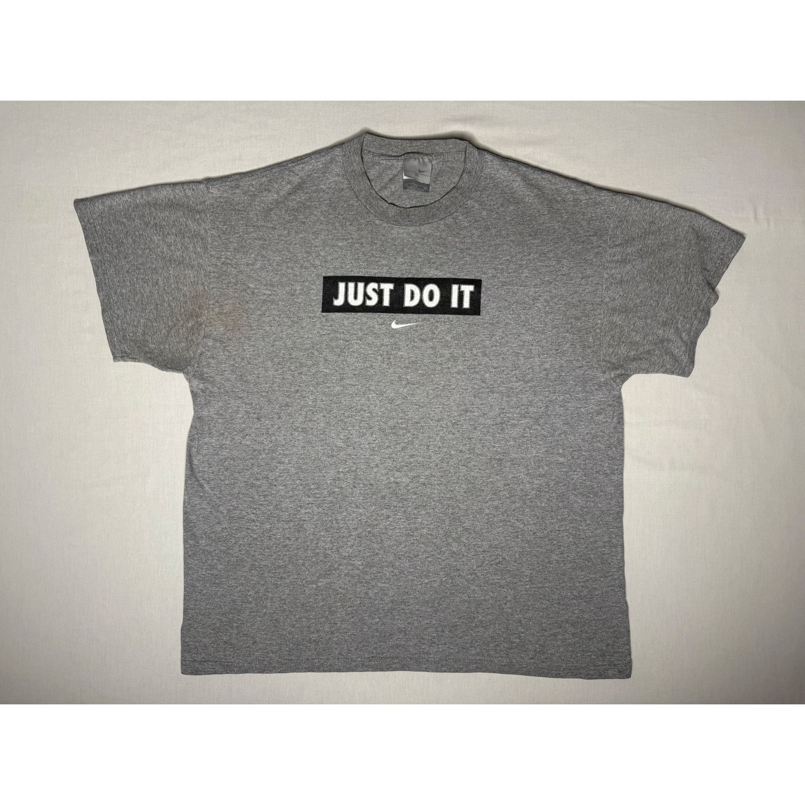 Nike × Vintage Vintage Y2K Nike Center Check Just Do It T-shirt XL Size US XL / EU 56 / 4 - 1 Thumbnail