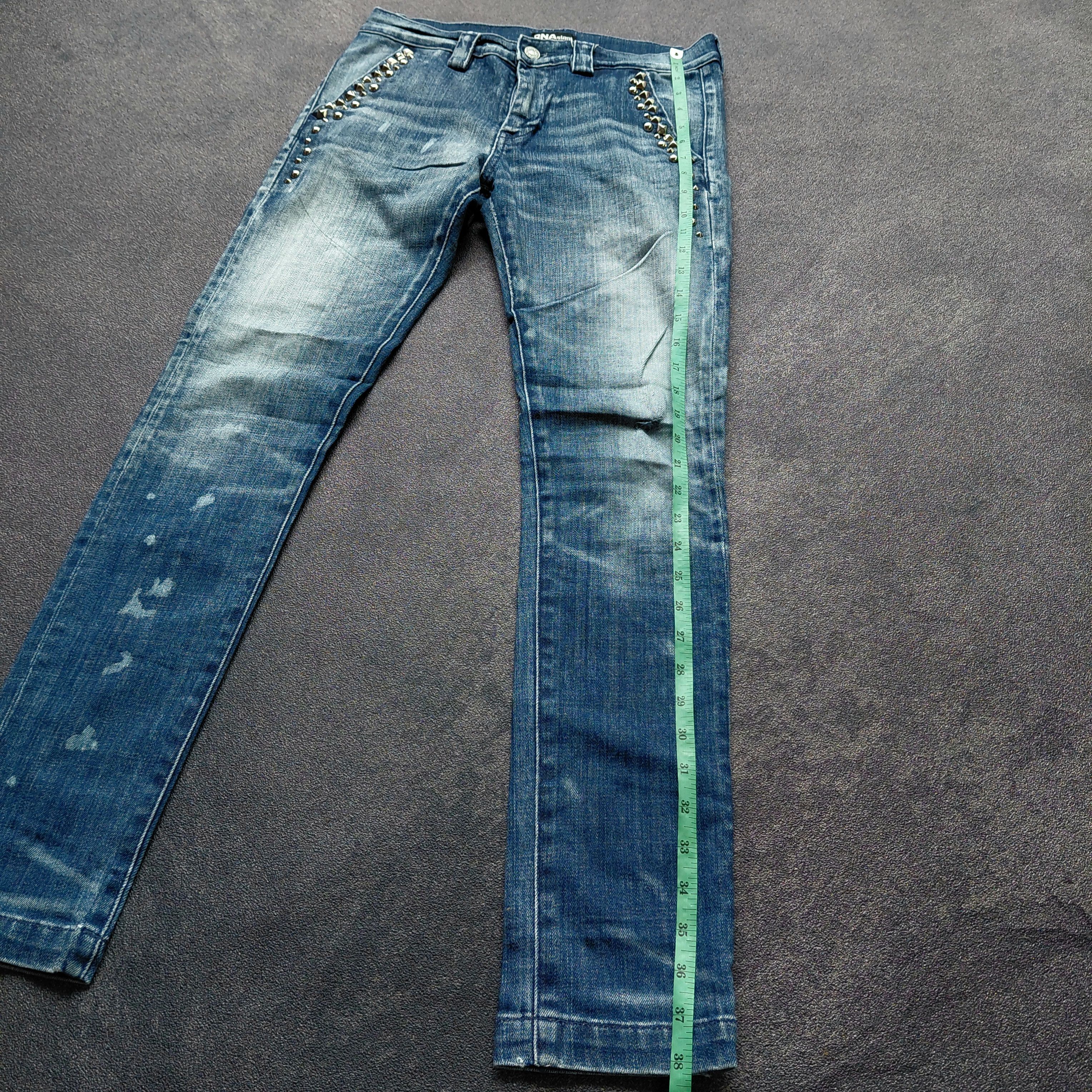 Japanese Brand Vintage Y2K Distressed RNA Studded Denim Pants Size US 30 / EU 46 - 10 Thumbnail