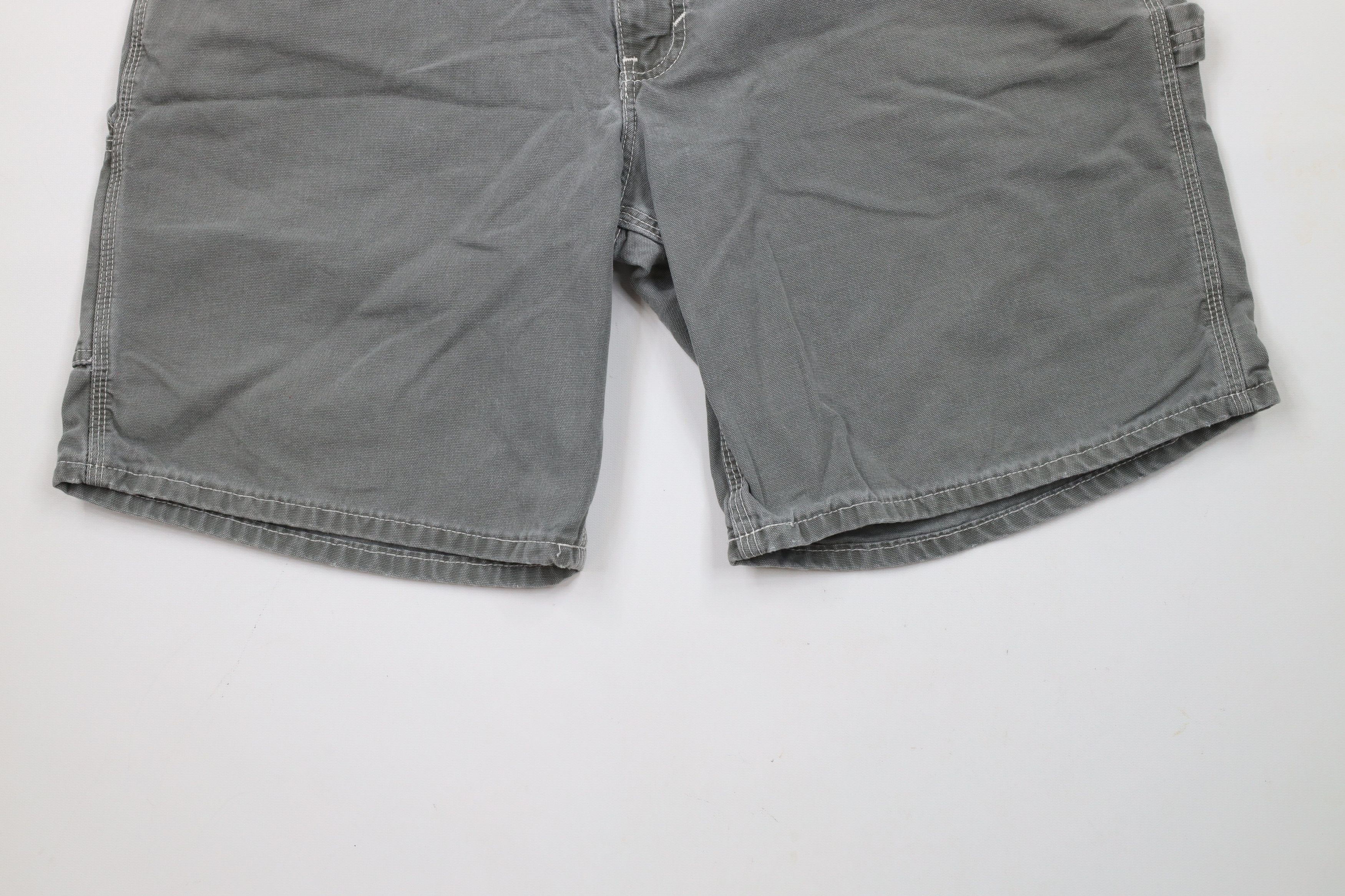Gap × Vintage Vintage Y2K 2001 Gap Above Knee Dungaree Shorts Gray Cotton Size US 35 - 4 Thumbnail