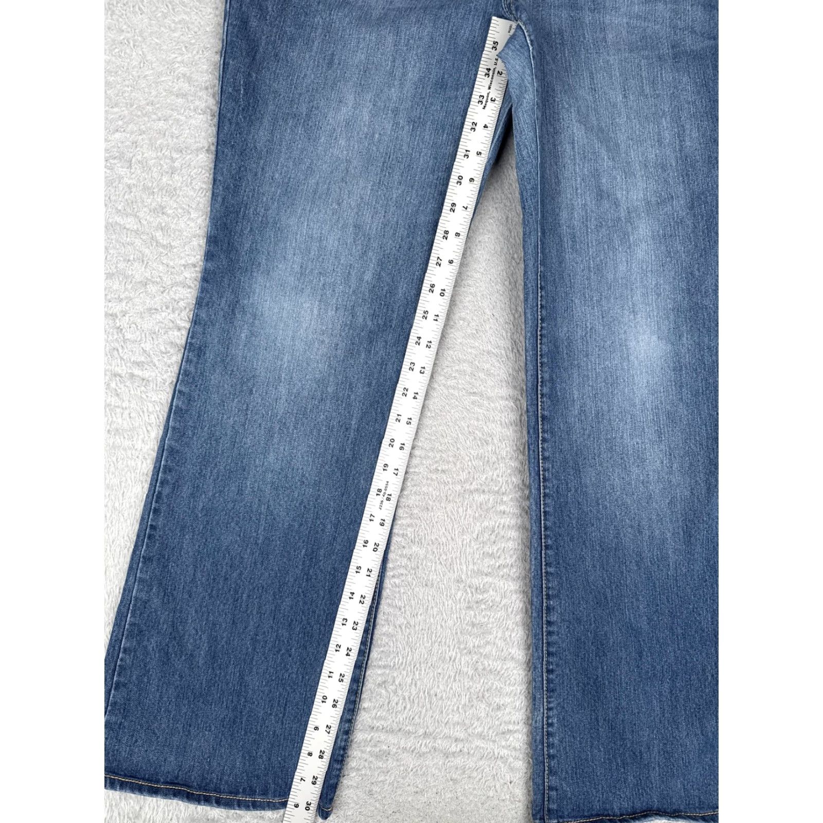 Faded Glory Faded Glory Jeans Womens Bootcut 14 Blue Medium Wash Mid Rise Stretch Denim 34x31 Size 36" / US 14 / IT 50 - 7 Thumbnail