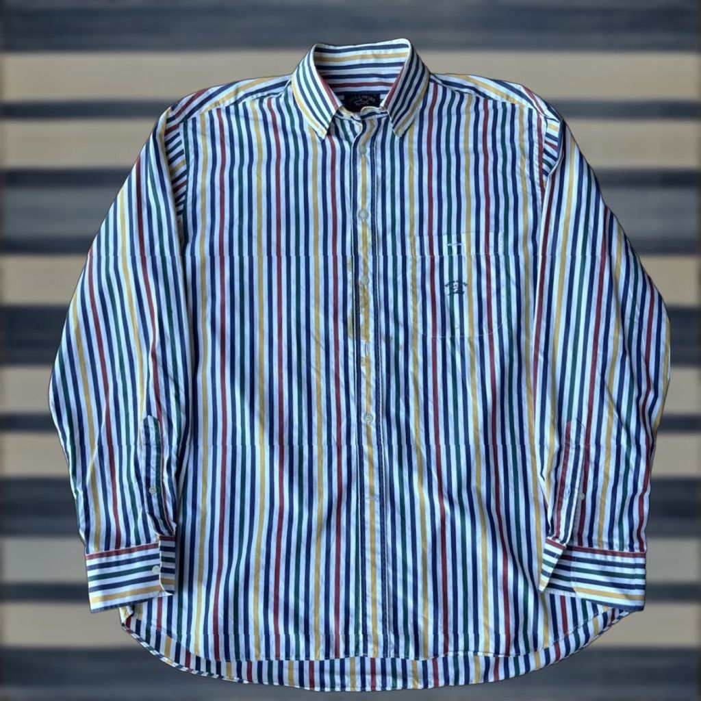 Paul & Shark Paul & Shark Yachting Button Up Shirt Men's 17/43 Long Sleeve Striped Size US XL / EU 56 / 4 - 1 Thumbnail